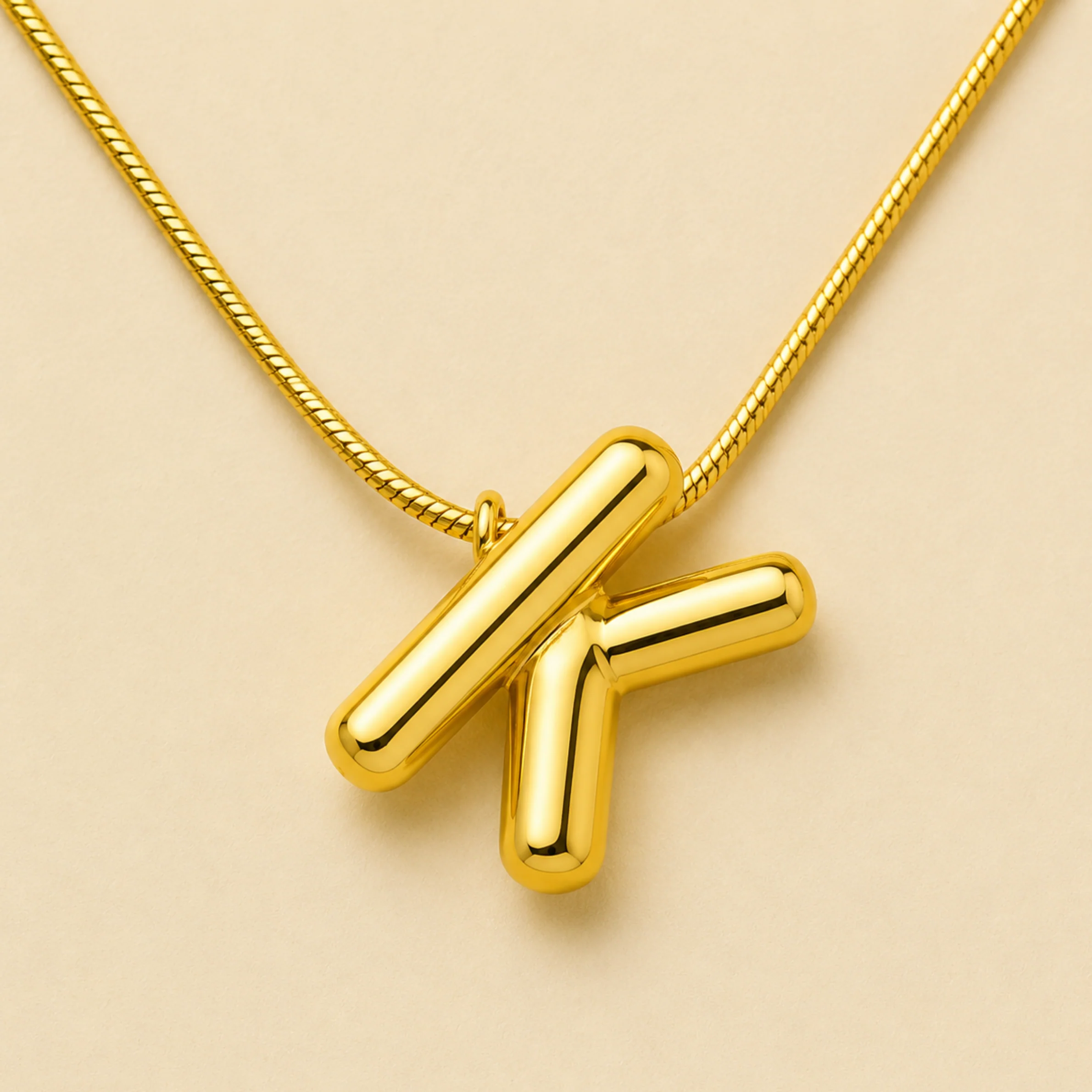 Initials Letter "K" Anti Tarnish Necklace - Image 5
