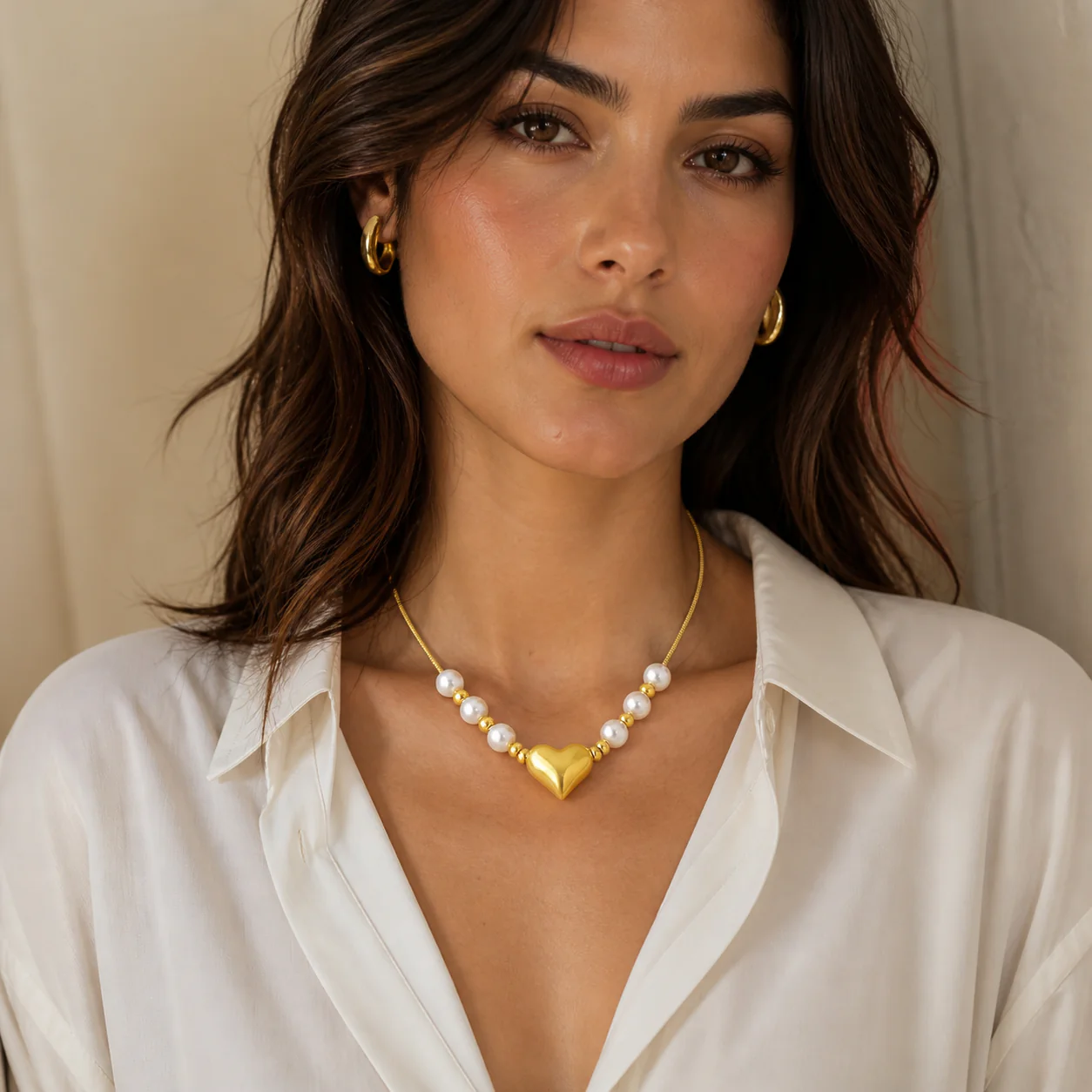 Kanika Pearl Drop Anti-Tarnish Necklace - Image 2