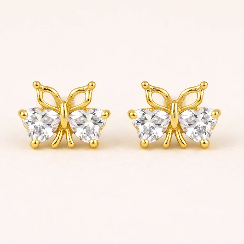Luna Butterfly Crystal Earrings