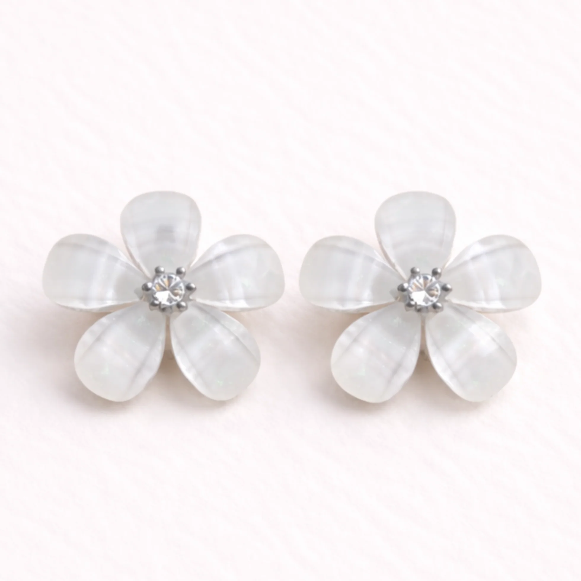 Luna Opal Flower Studs Earrings