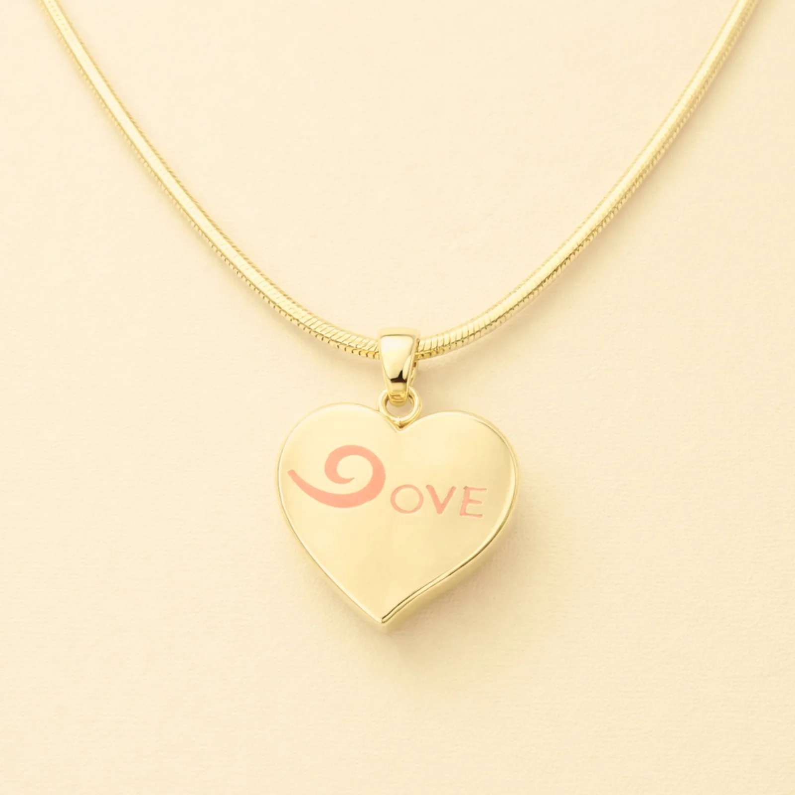18K Gold Plated Love Sign Pendant Necklace - Image 2