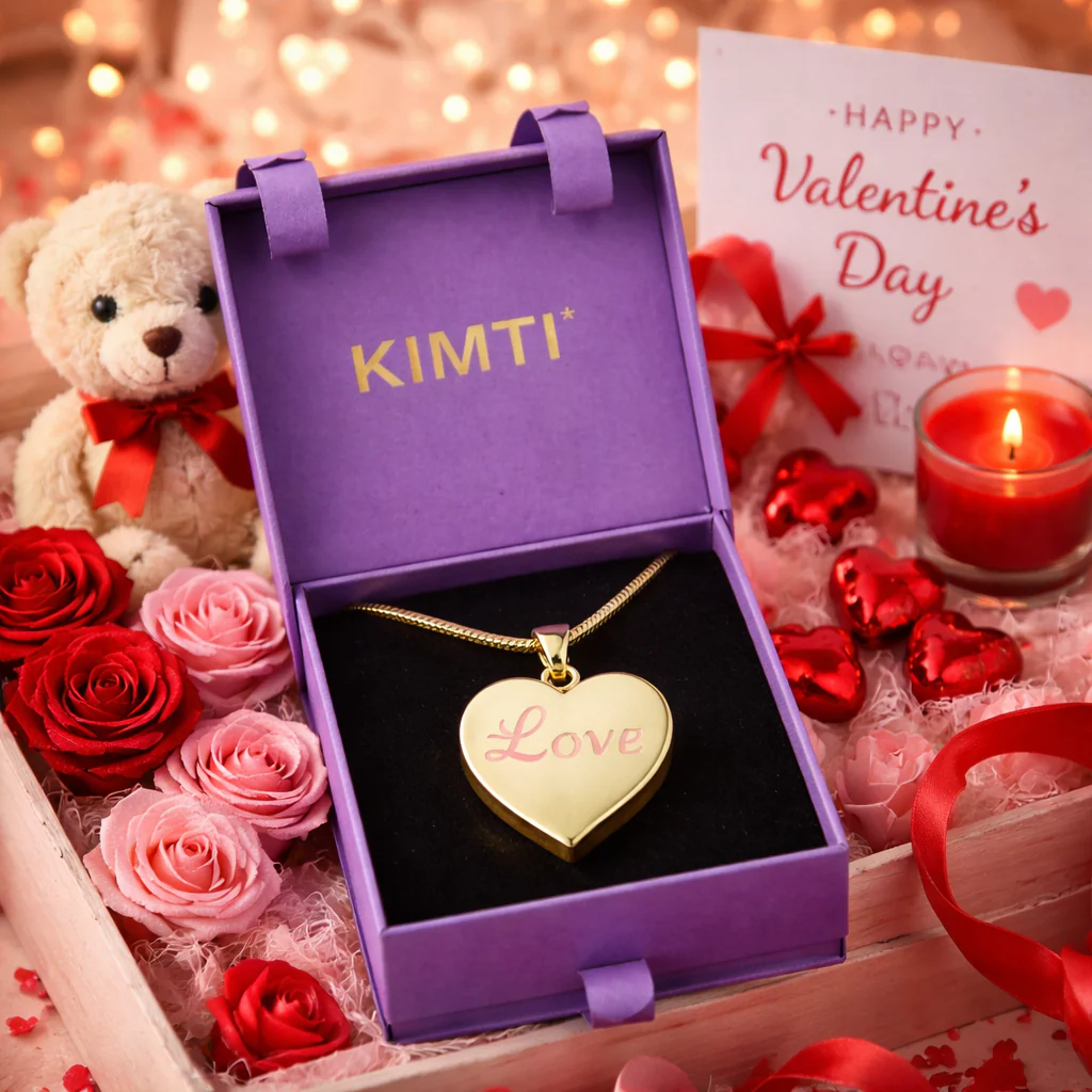 18K Gold Plated Love Sign Pendant Necklace - Image 5