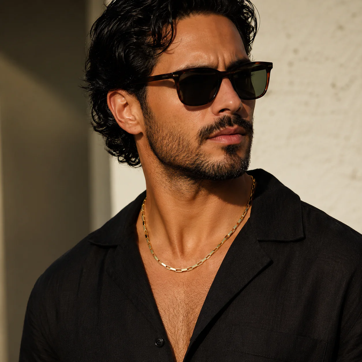 Men-18k Gold-Plated Anti Tarnish Long Link Chain - Image 3
