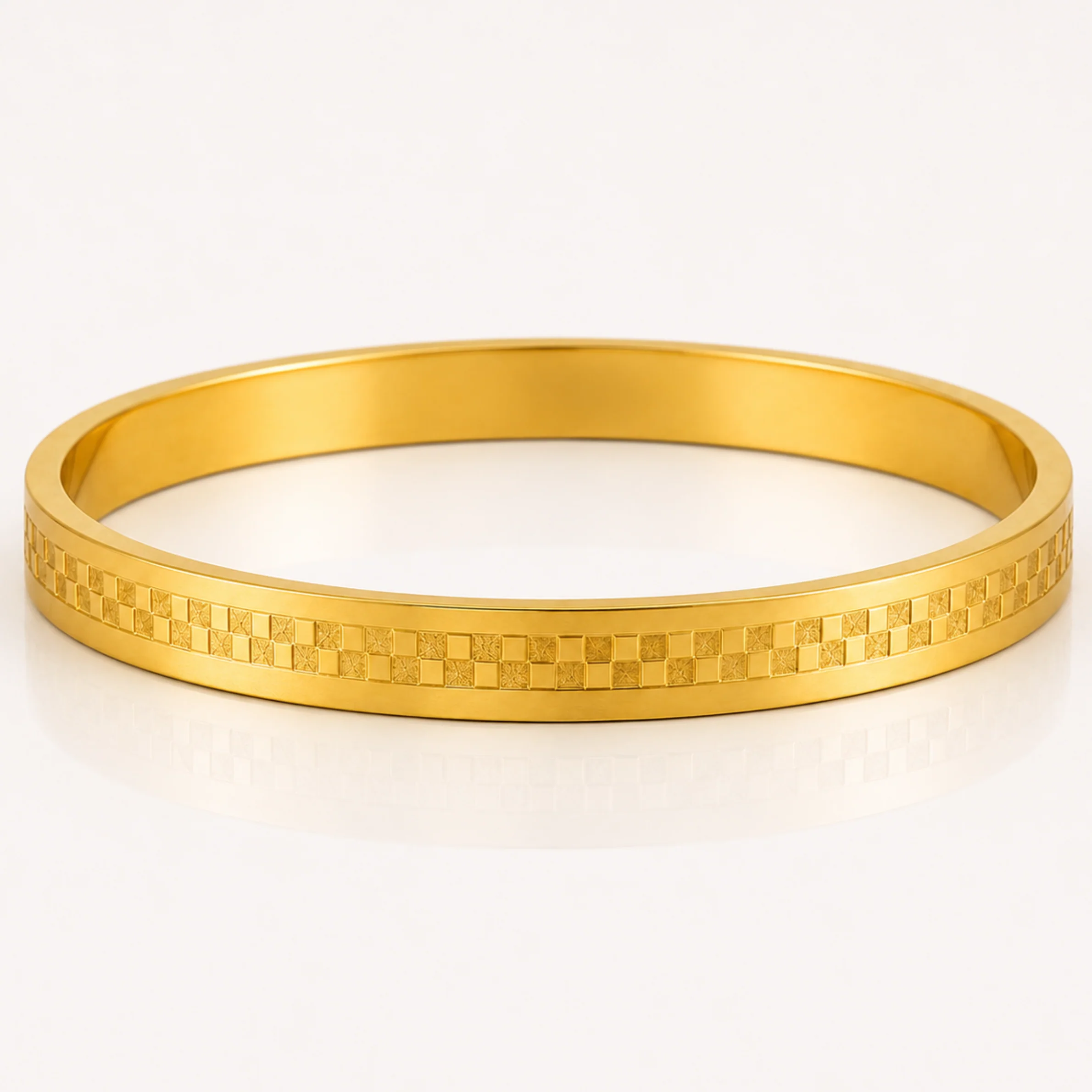 Men-18K Gold Plated Monarch MicroGrid Bracelet - Image 2