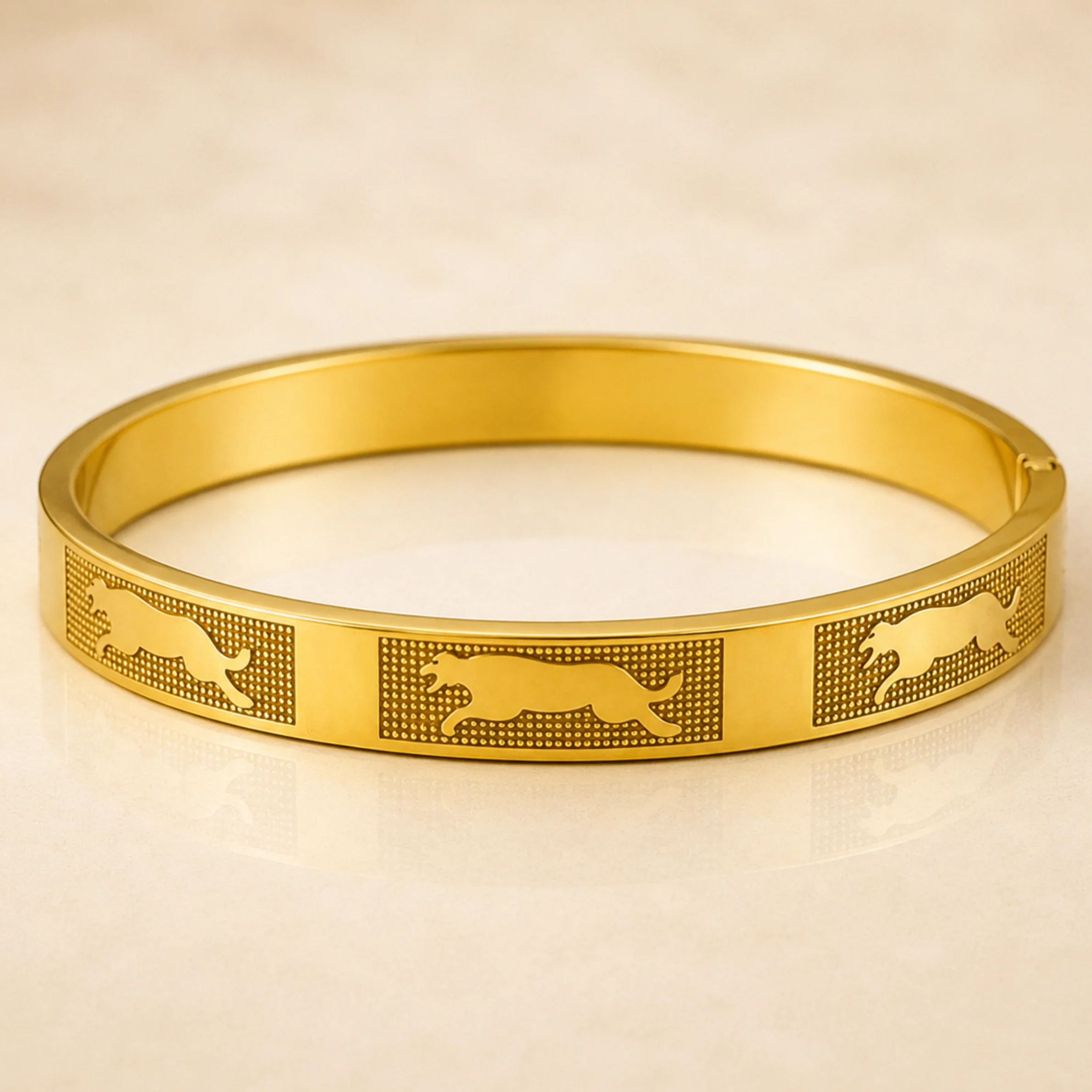 Men-18K Gold Plated Royal Panther Bracelet - Image 2