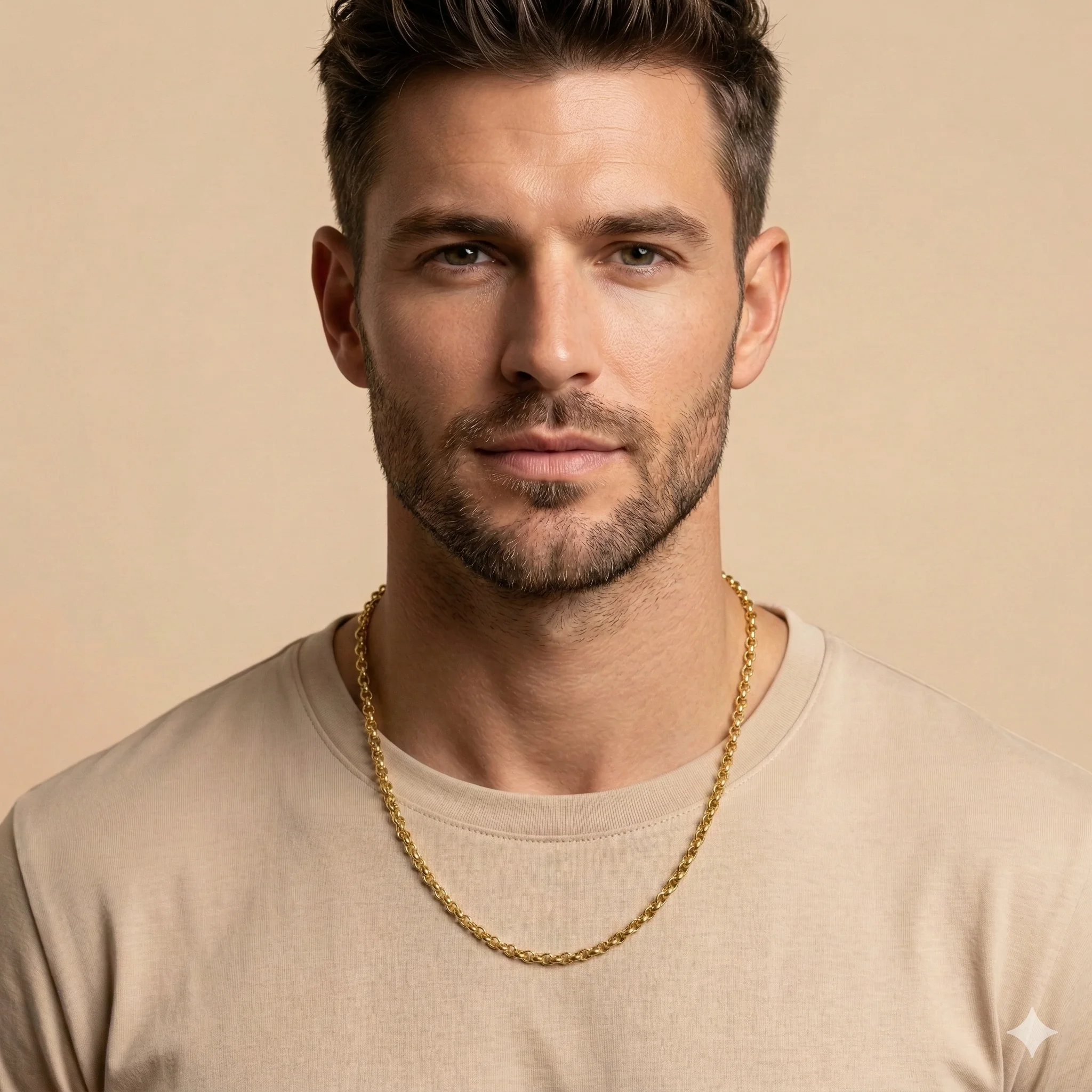 Men-18K Gold Plated Veloro Chain - Image 2