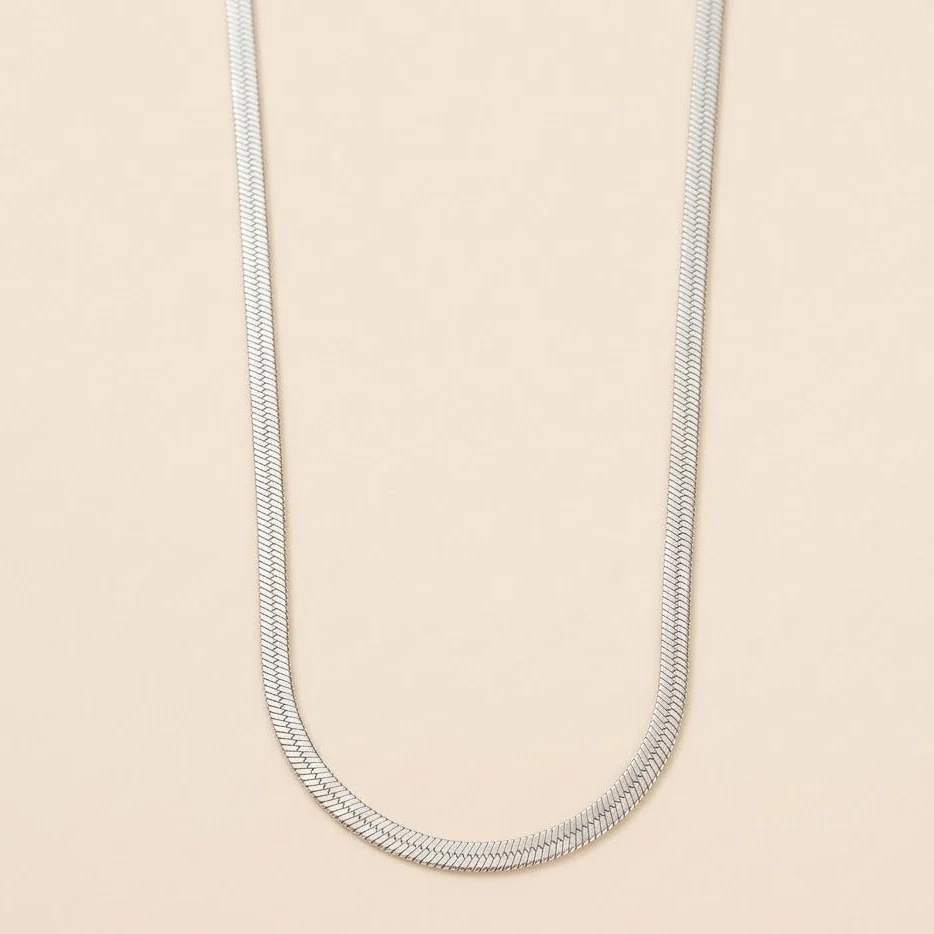 Men-18K Silver Plated Urban Sleek Snake Chain - Image 2