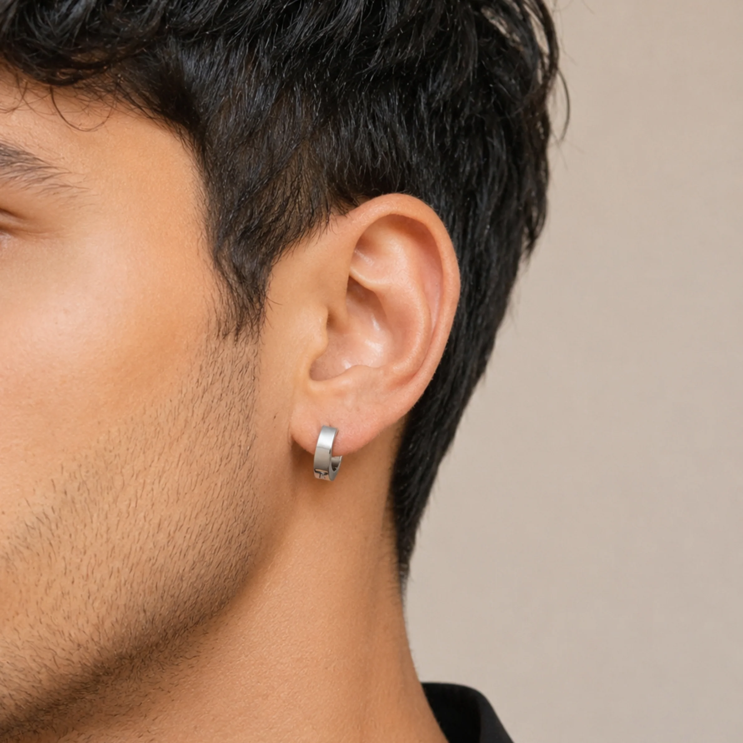Men - Contemporary Hoop Earrings - Image 4