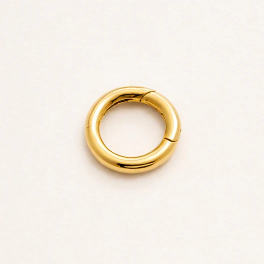 Men-Gold Circular Hoop One Side Earring
