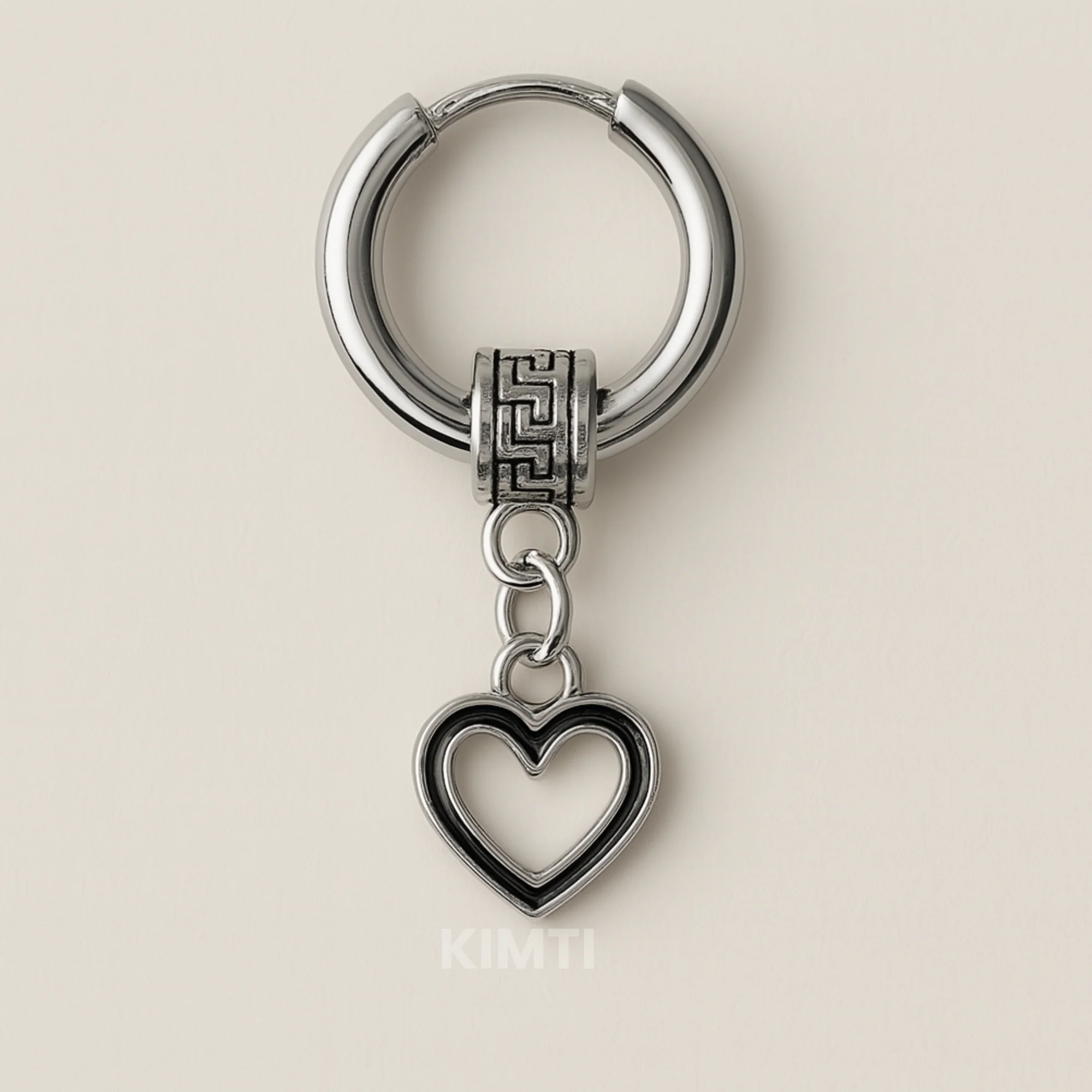 Men - Majestic Heart Earring - Image 3