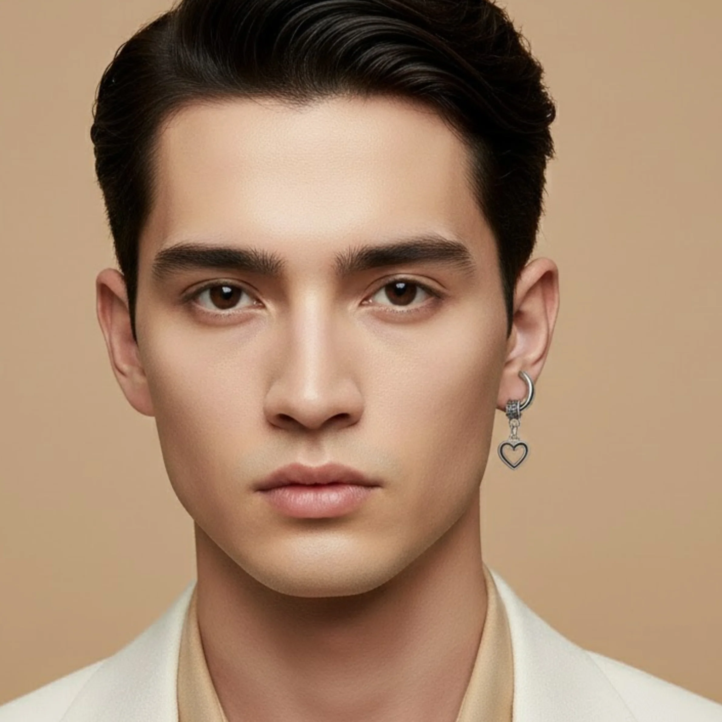 Men - Majestic Heart Earring - Image 4