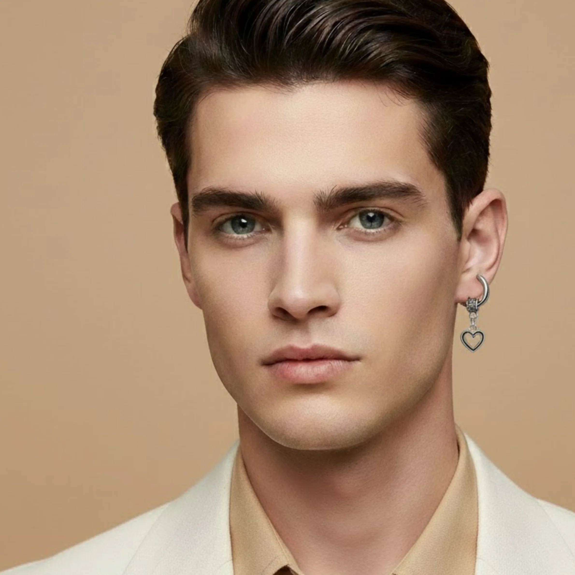 Men - Majestic Heart Earring - Image 5