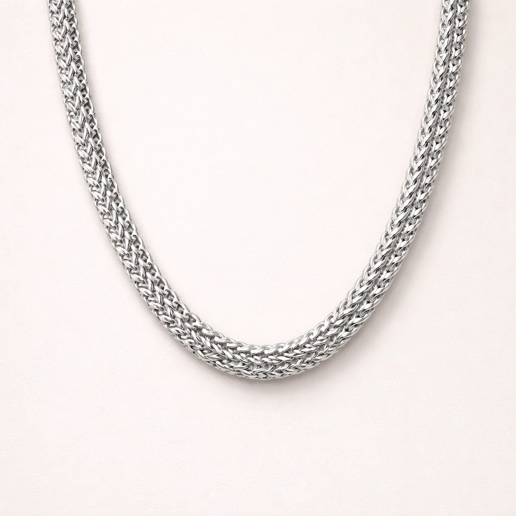 Men - Lunar Braid Necklace AntiTarnish Necklace - Image 2