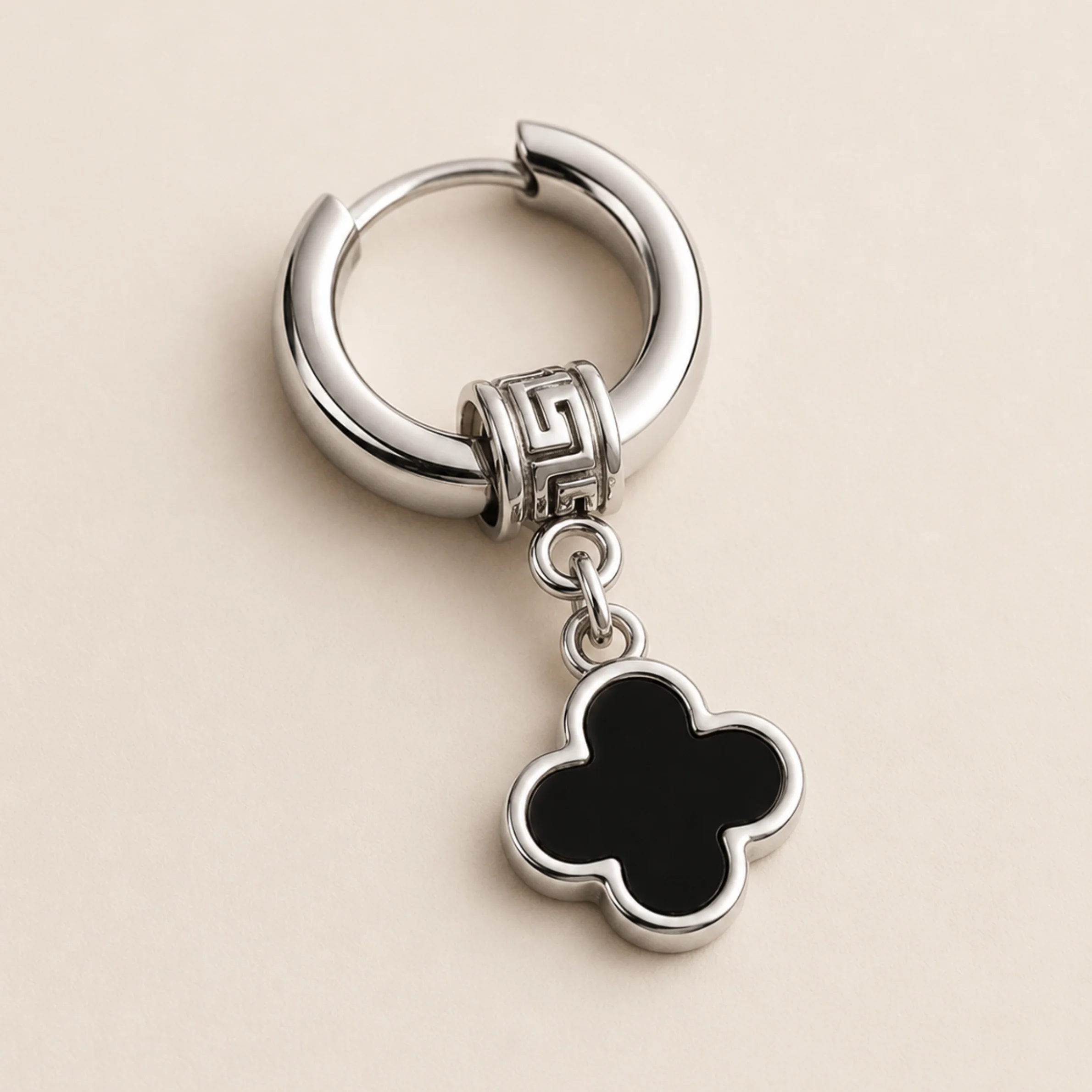Men- Obsidian Charm Earring - Image 4