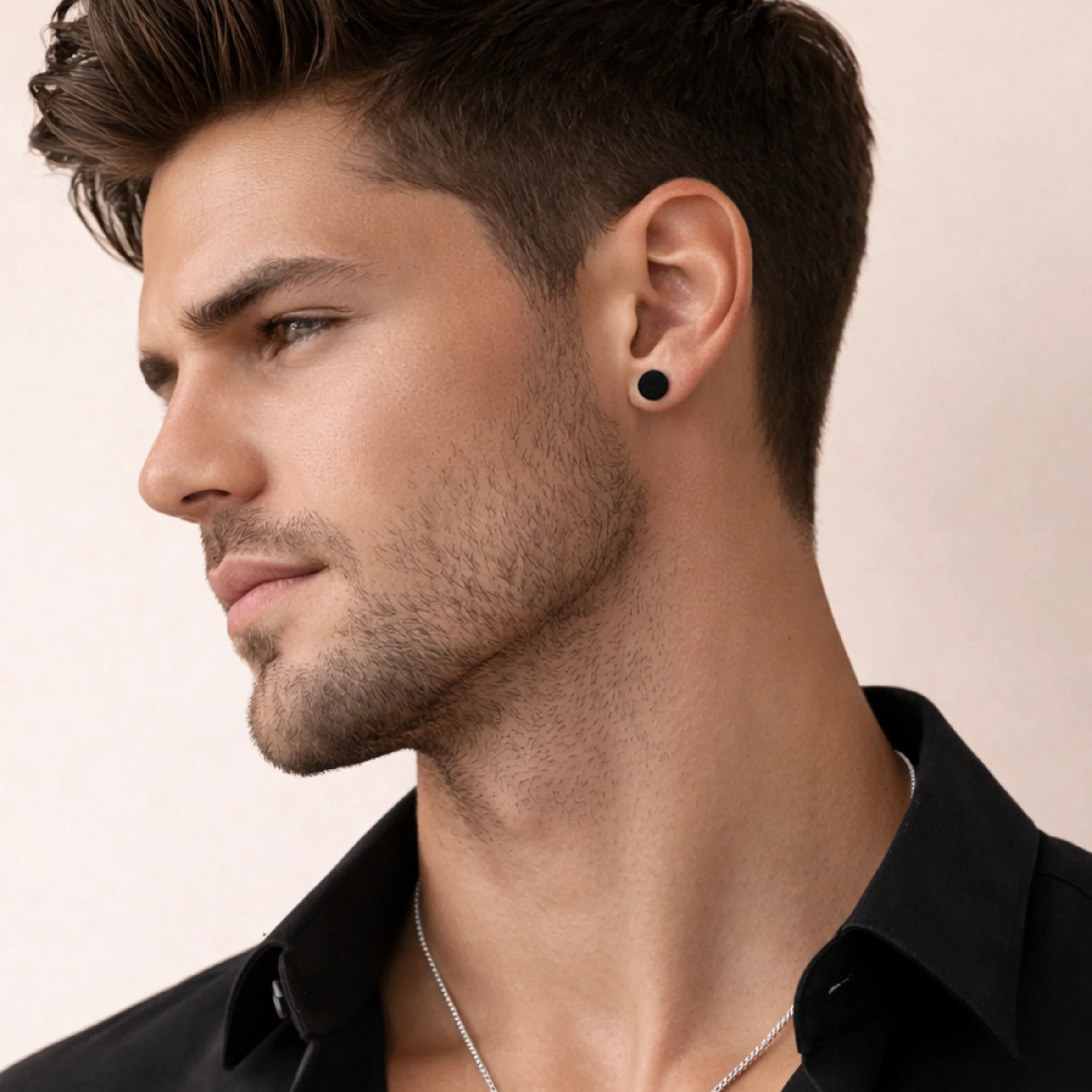 Men-Dumbbell Style Geometric Stud Earring - Image 2