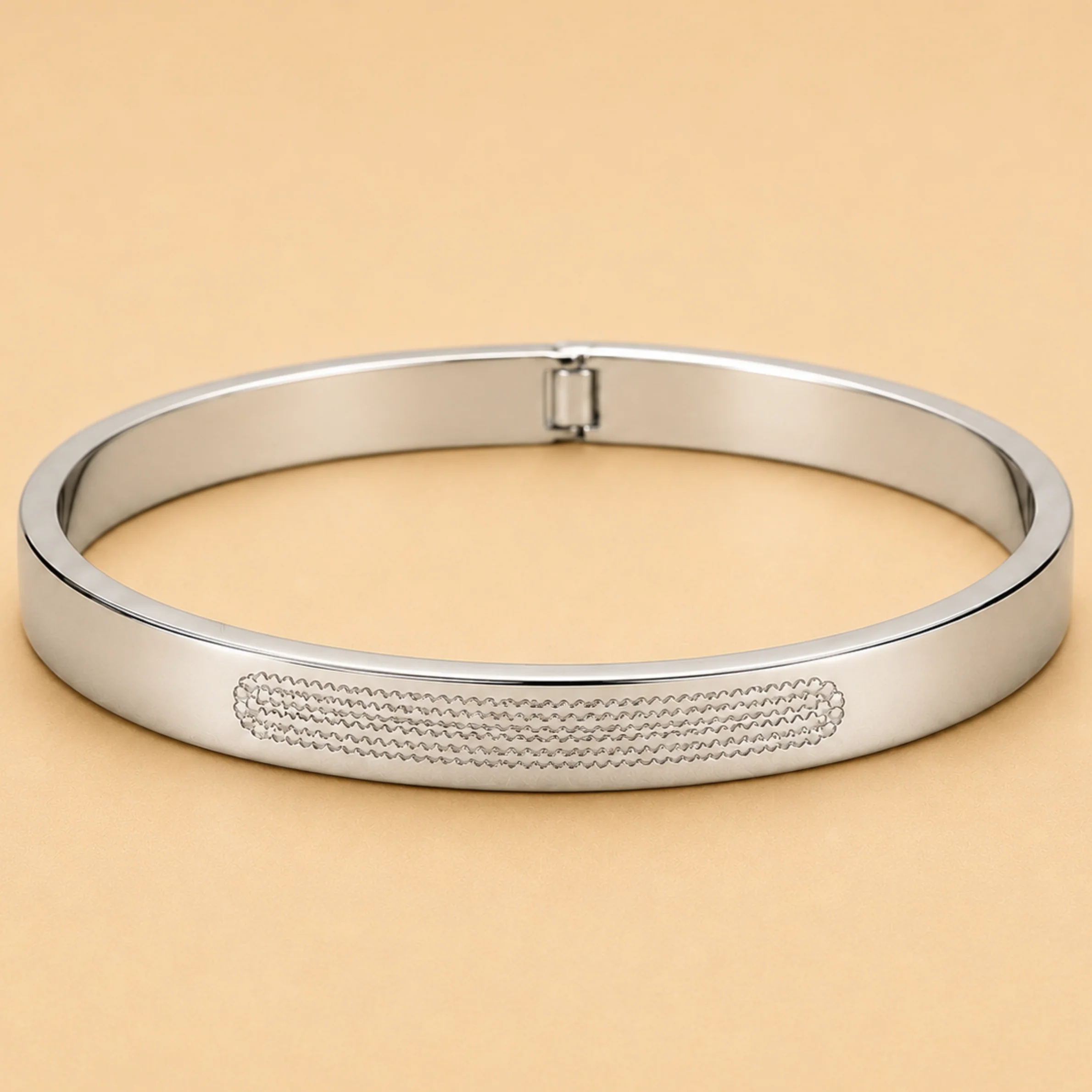Men - Zenith Silver Panel Bracelet - Image 3