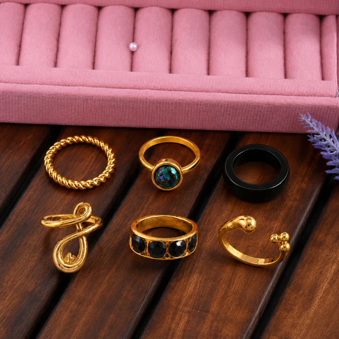 Midnight Luxe Ring Set