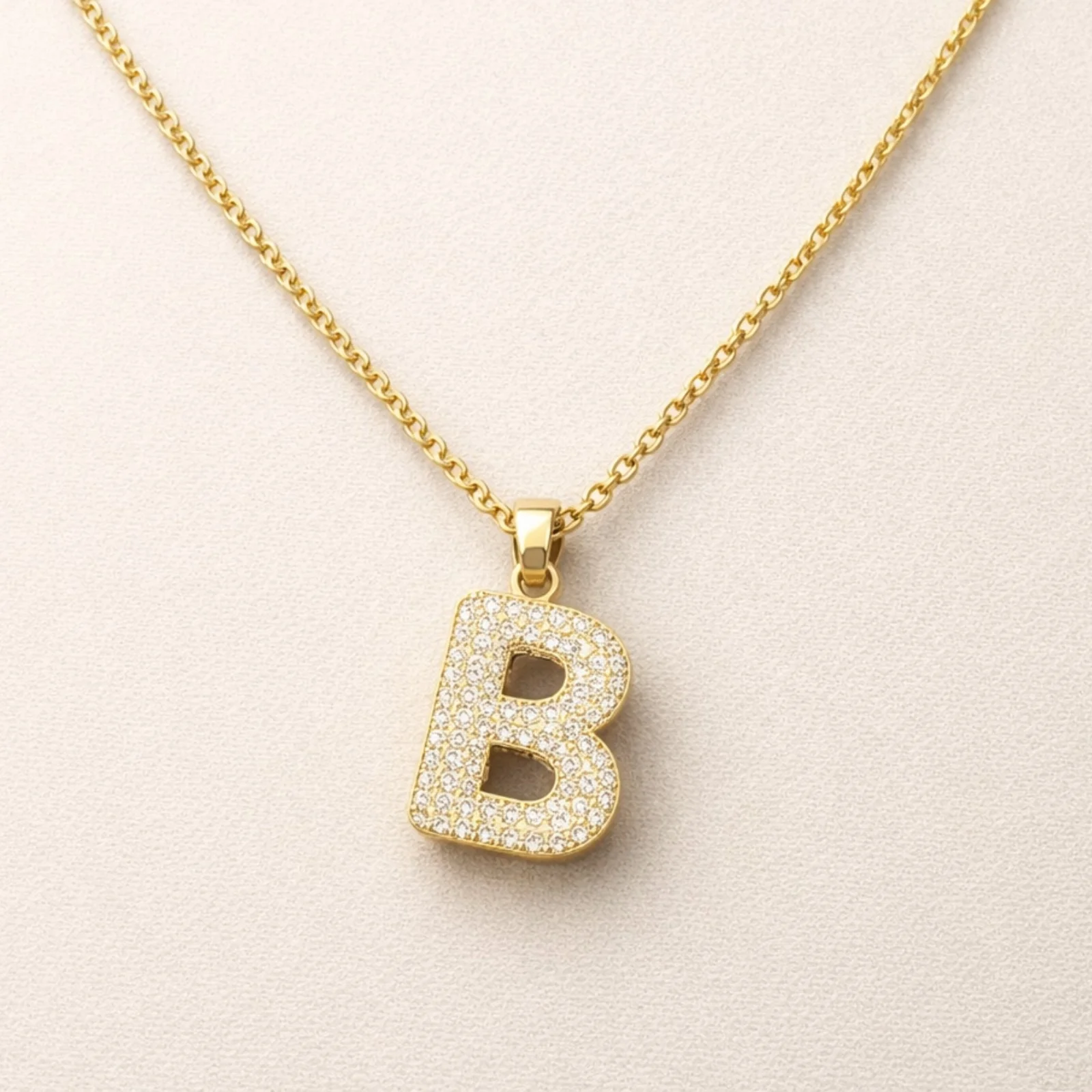 Minimal 18K Gold Plated B Letter Necklace