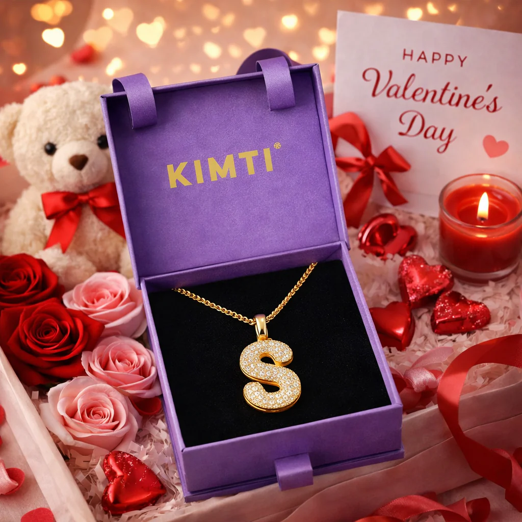 Sparkling 18K Gold Plated S Letter Necklace - Image 2
