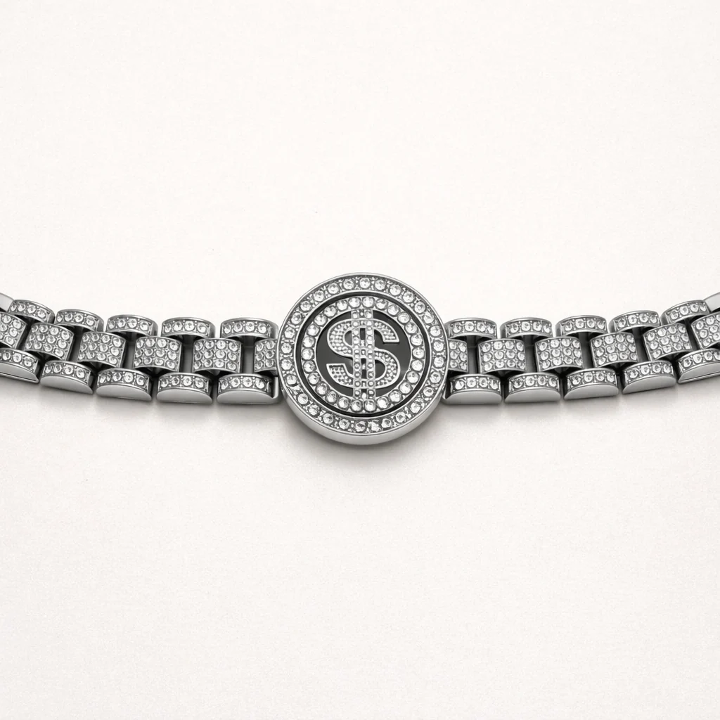Money Icon Crystal Bracelet - Image 2
