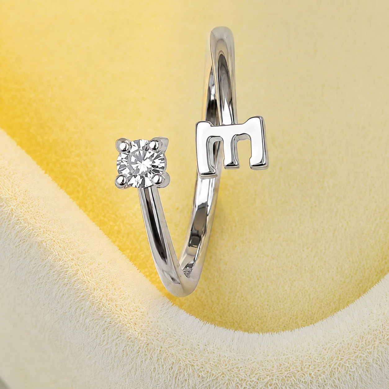 Monogram E Crystal Band Ring - Image 2