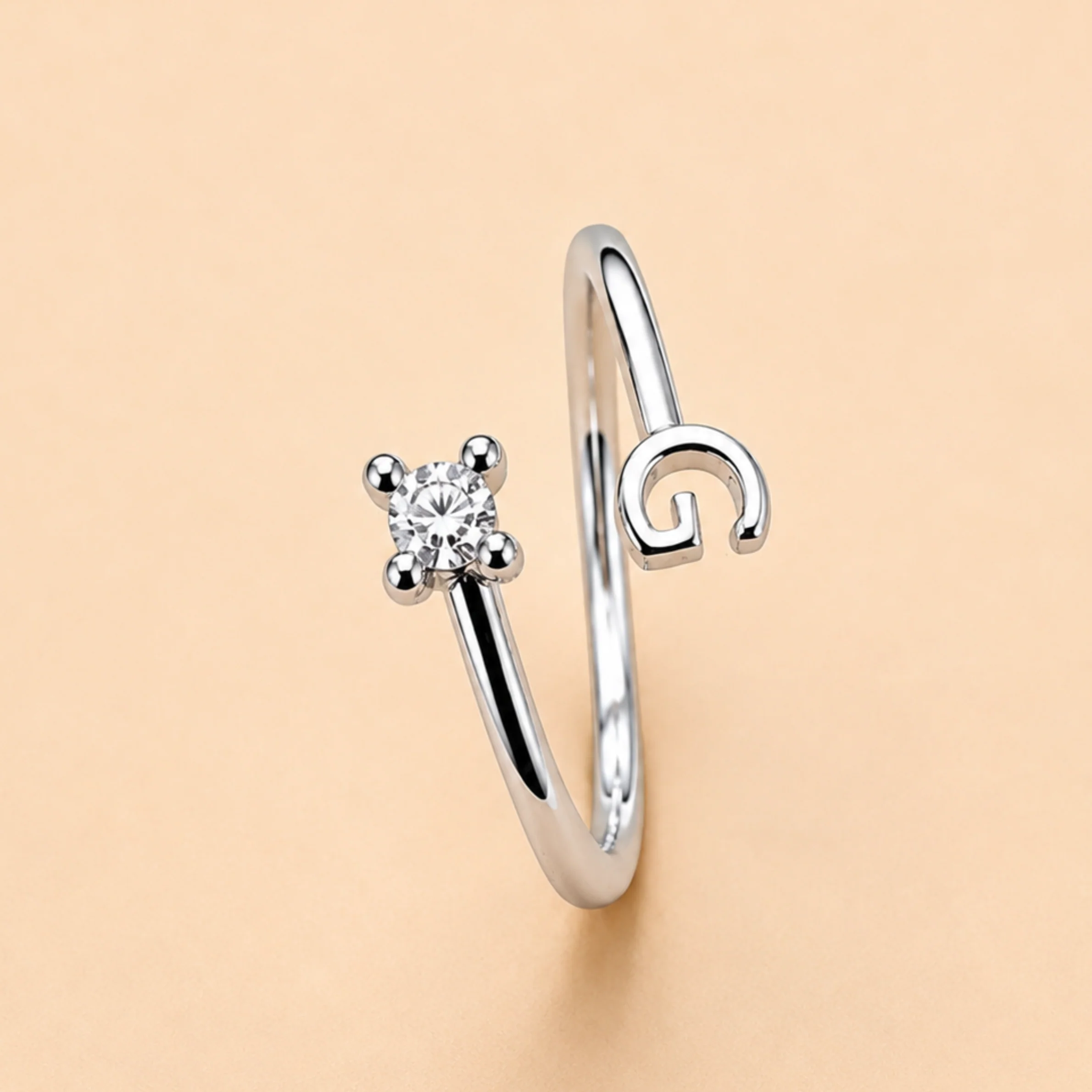 Monogram G Crystal Band Ring