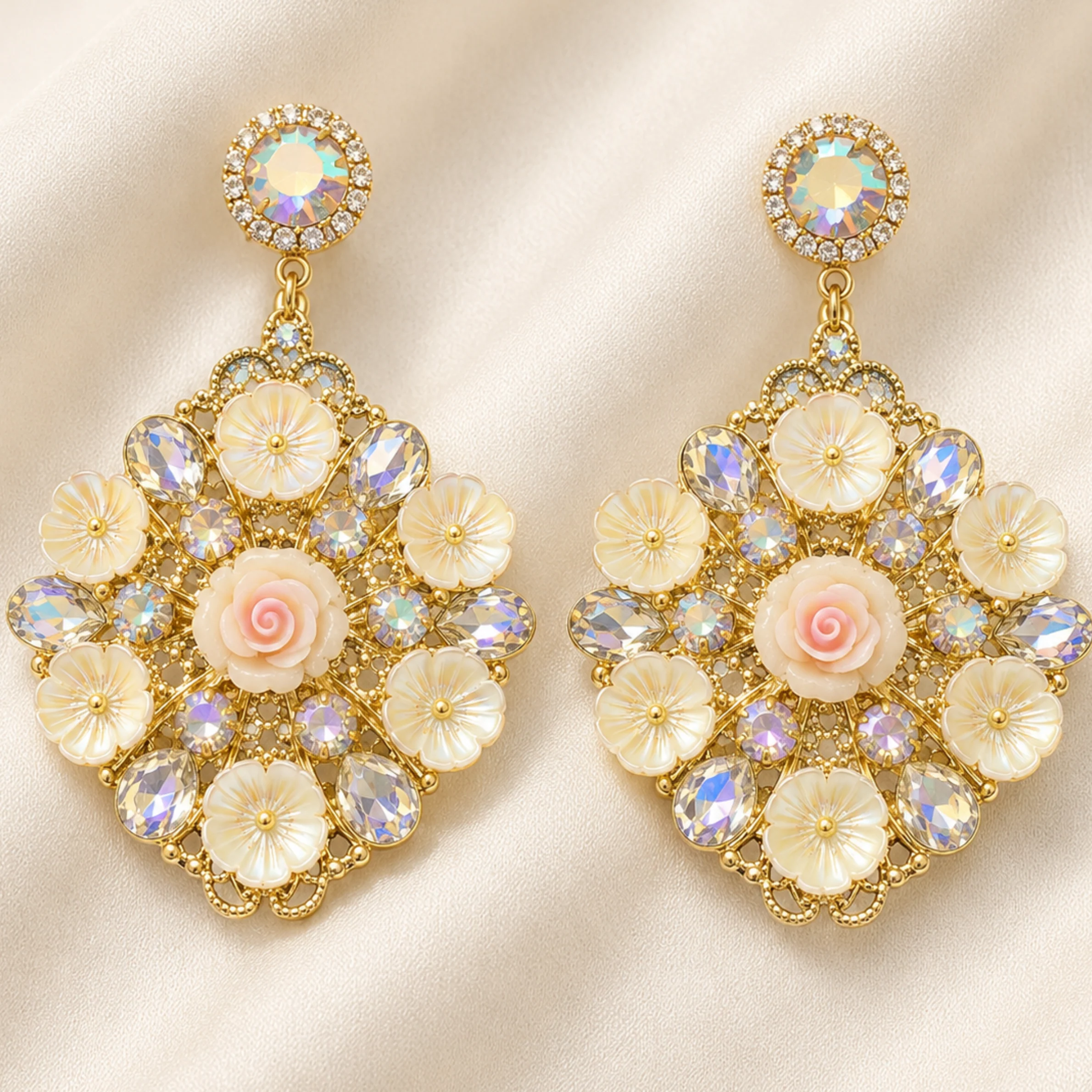 Moonflower Drops Turkish Earring