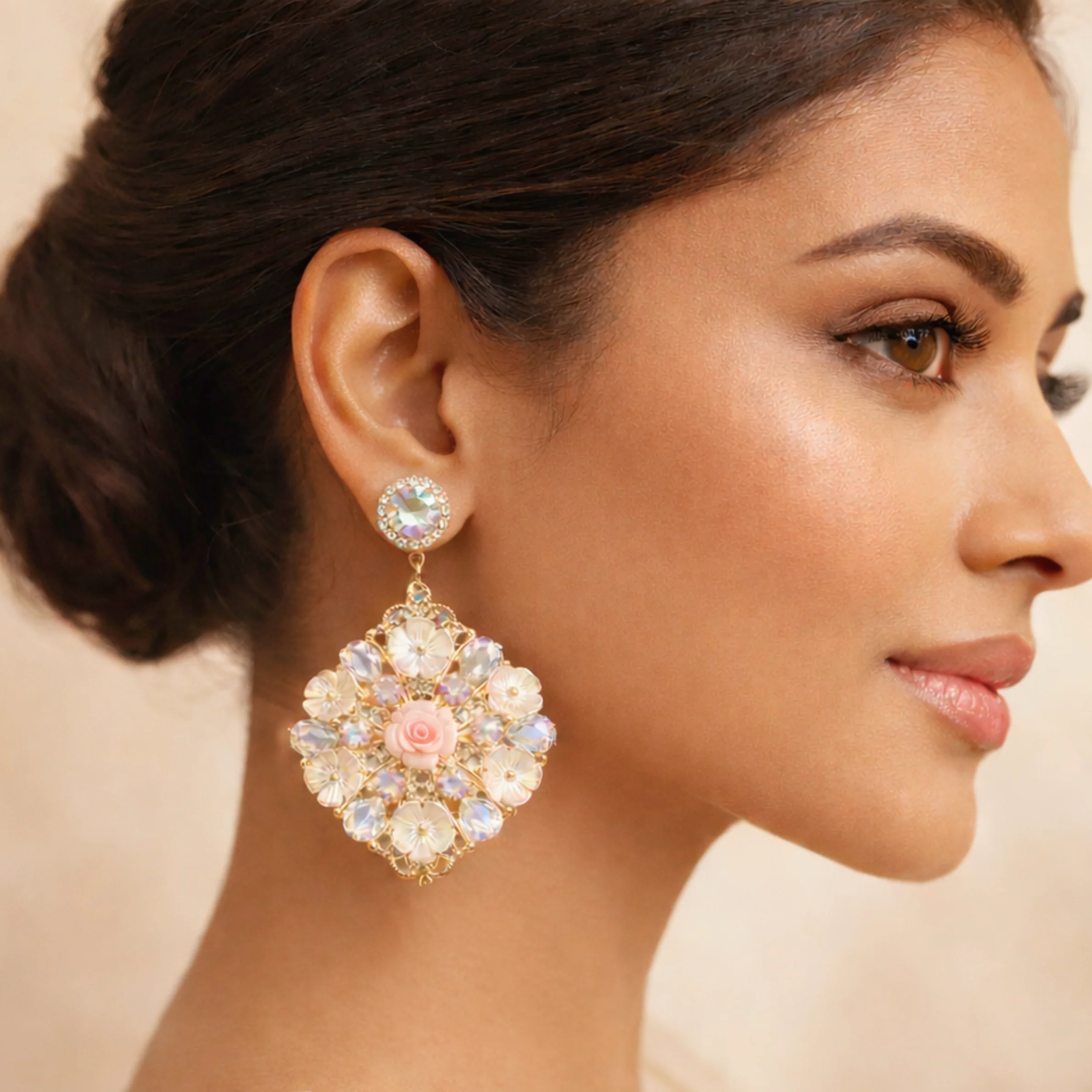 Moonflower Drops Turkish Earring - Image 2