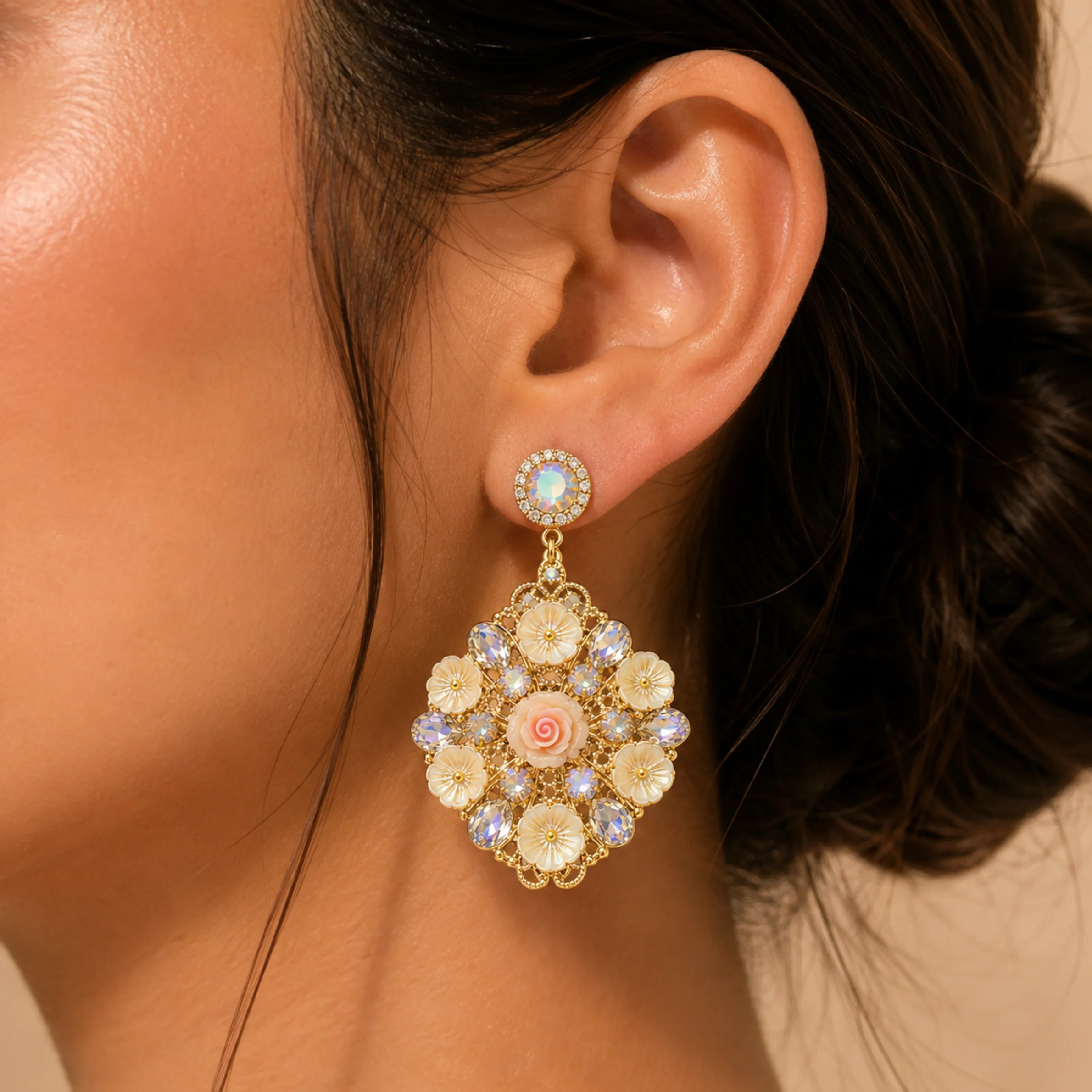Moonflower Drops Turkish Earring - Image 3