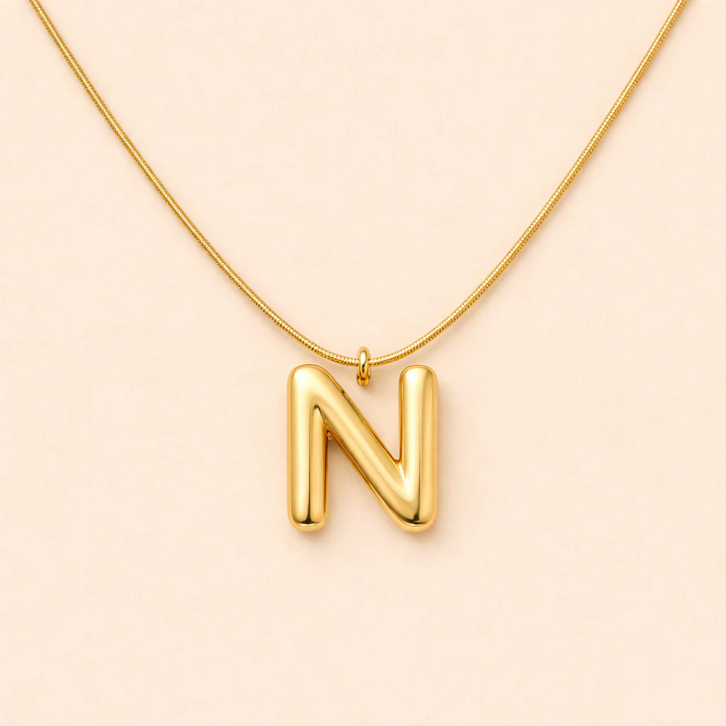 Initials Letter "N" Anti Tarnish Necklace