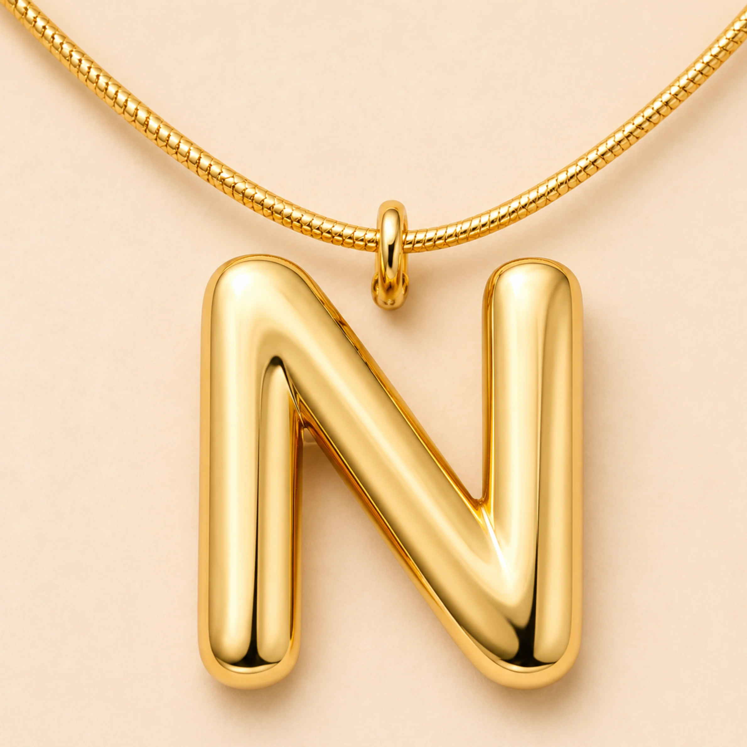 Initials Letter "N" Anti Tarnish Necklace - Image 4