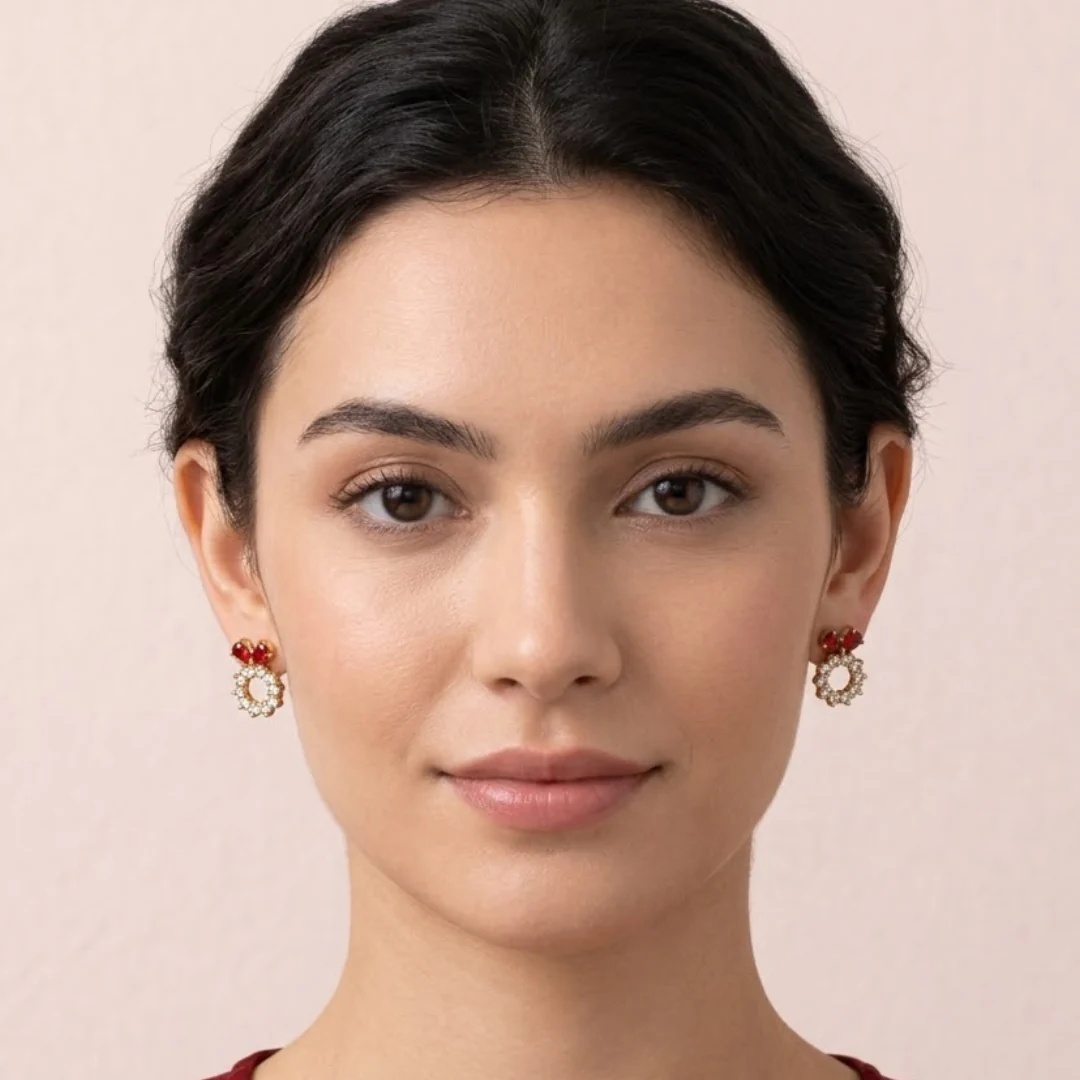 Opaline Crest Earrings - Image 2