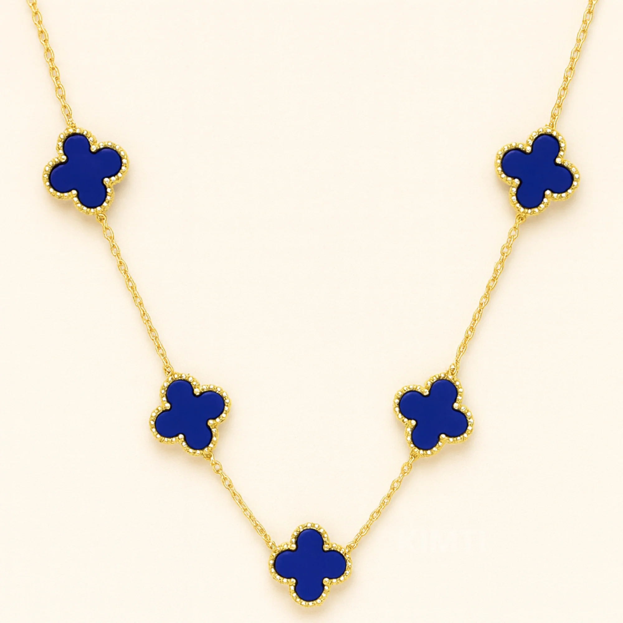 18k Gold Plated Opulent Bloom Clover Anti Tarnish Necklace