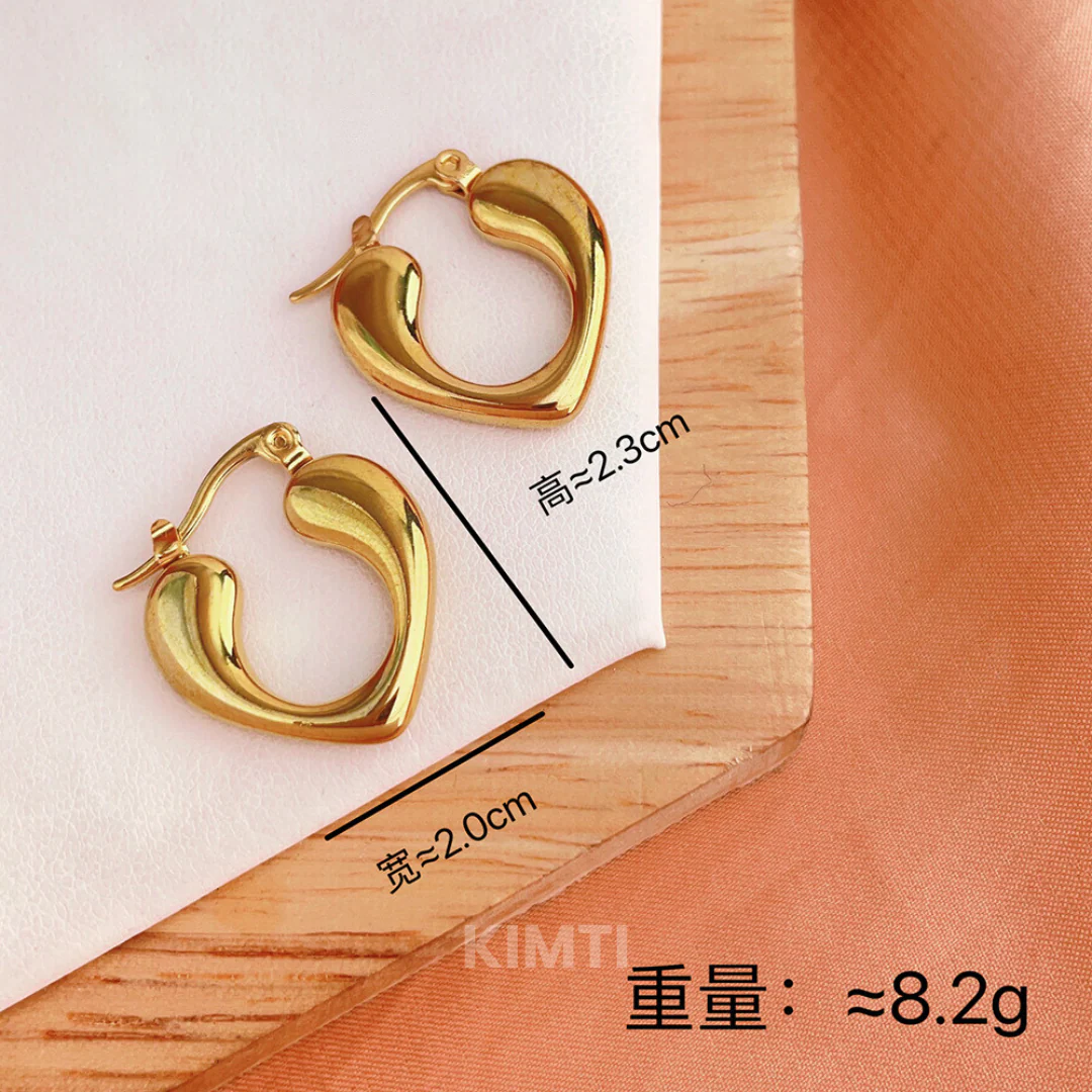 18K Gold Plated Golden Antique Hoops Anti Tarnish Earring - Image 5