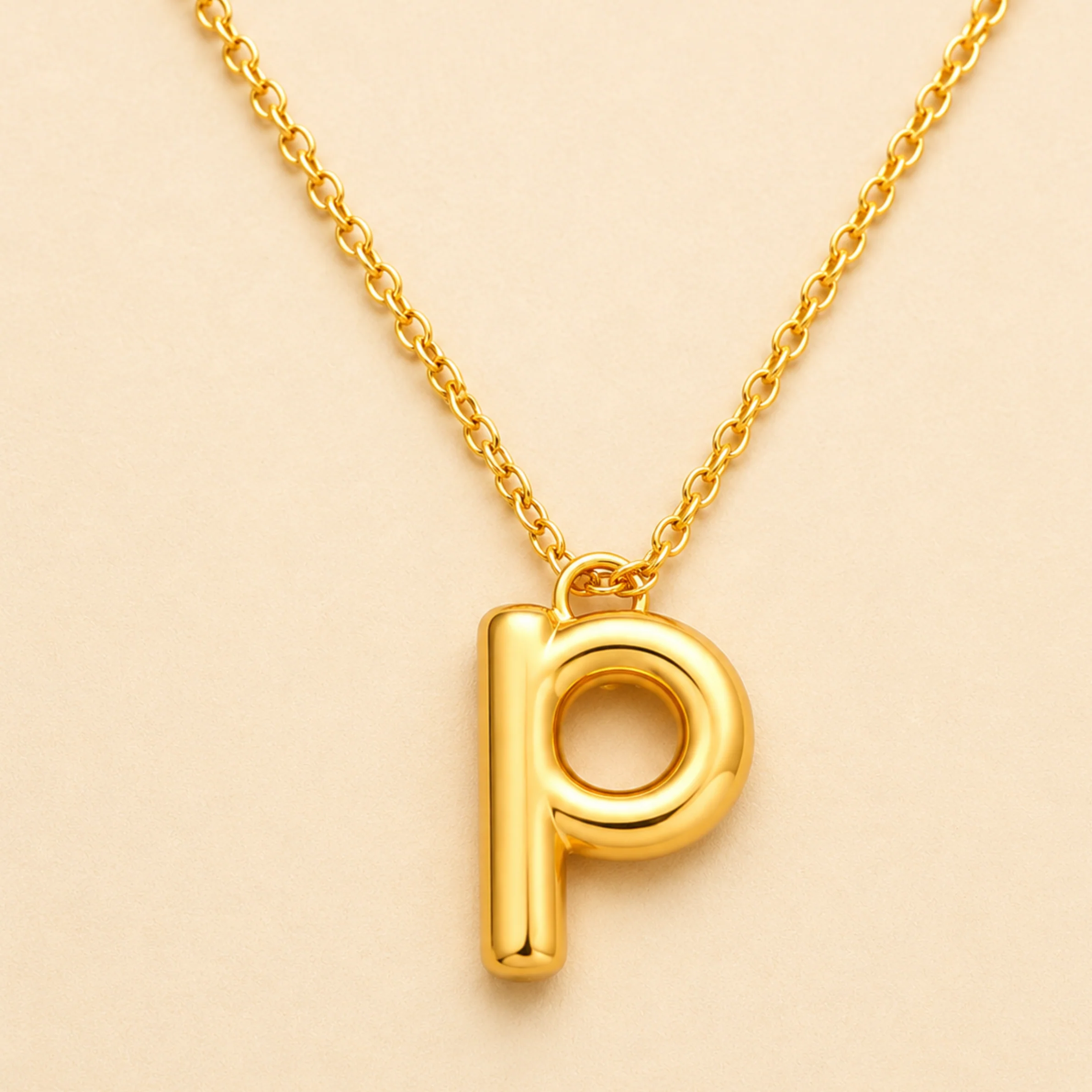 Initials Letter "P" Anti Tarnish Necklace - Image 5