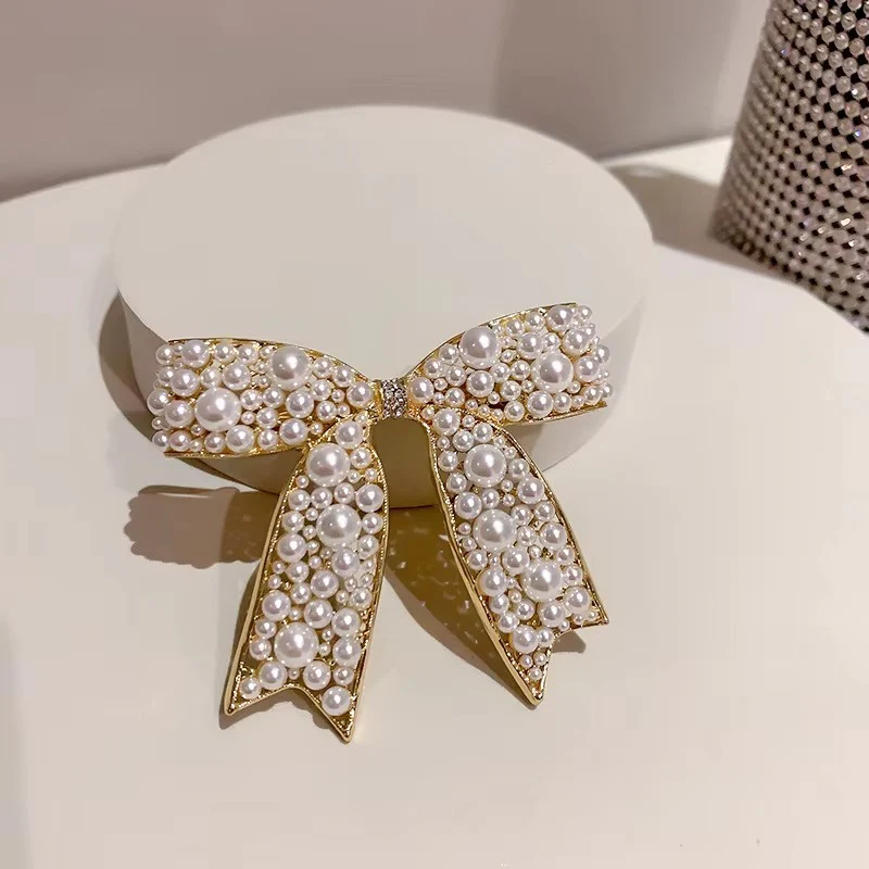 Pearl Bow Luxe Hair Clip - Image 3