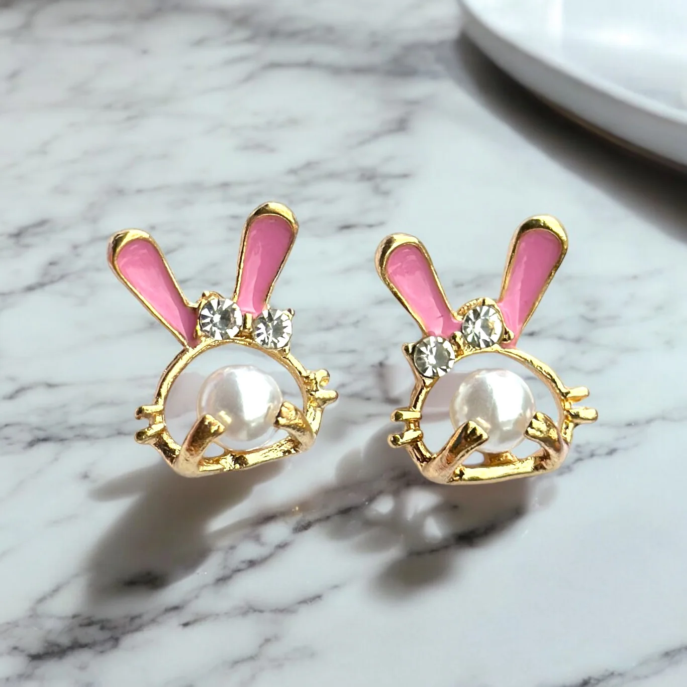 Pearl Bunny Stud Earring - Image 4
