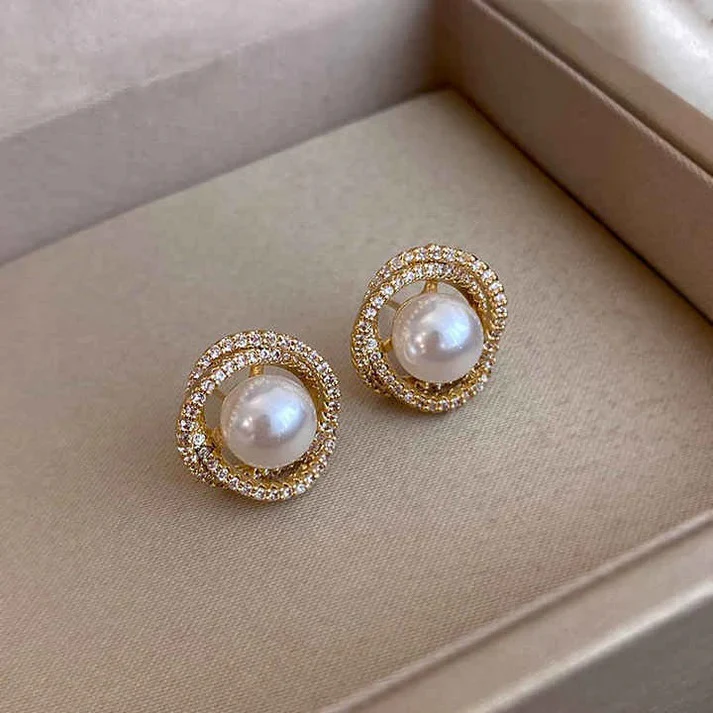 Pearl Glow Stud Earrings - Image 6
