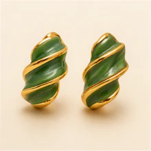 Pearl Wave Hoop Earrings - Image 4