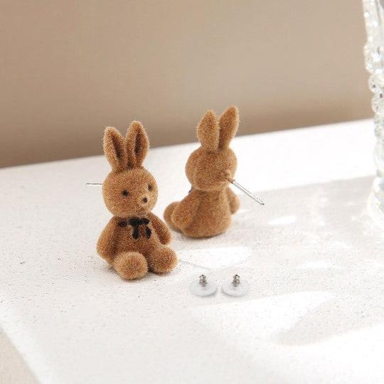 Playful Bunny Studs Brown Stud Earring - Image 7