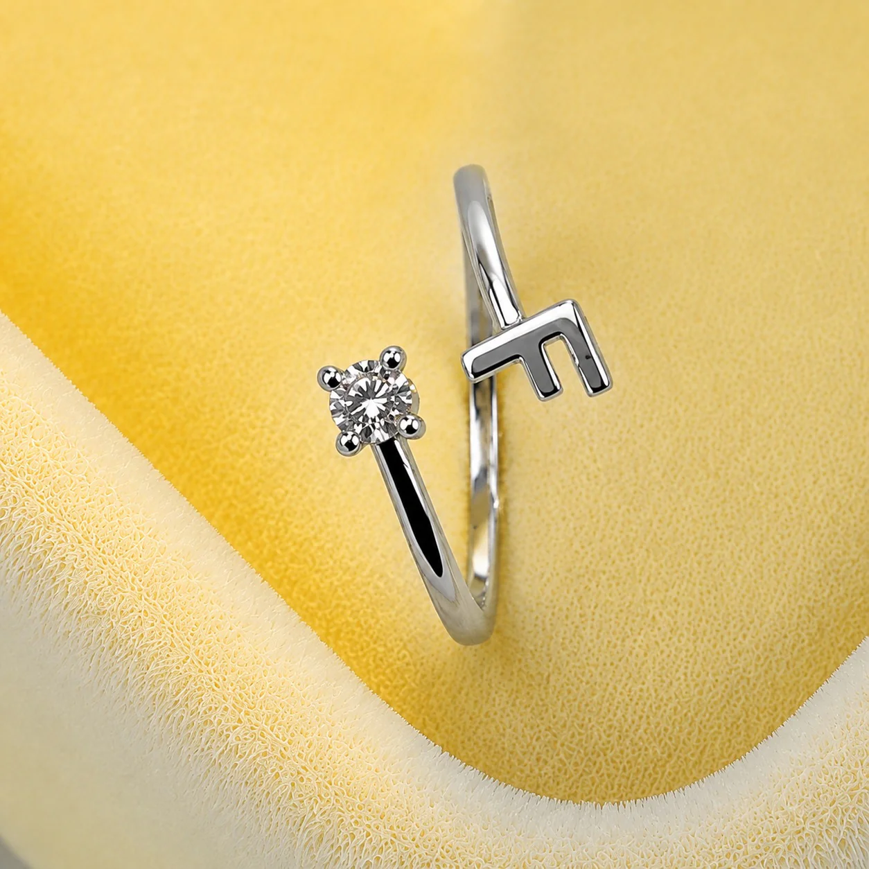 Premium F Monogram Adjustable Ring - Image 2