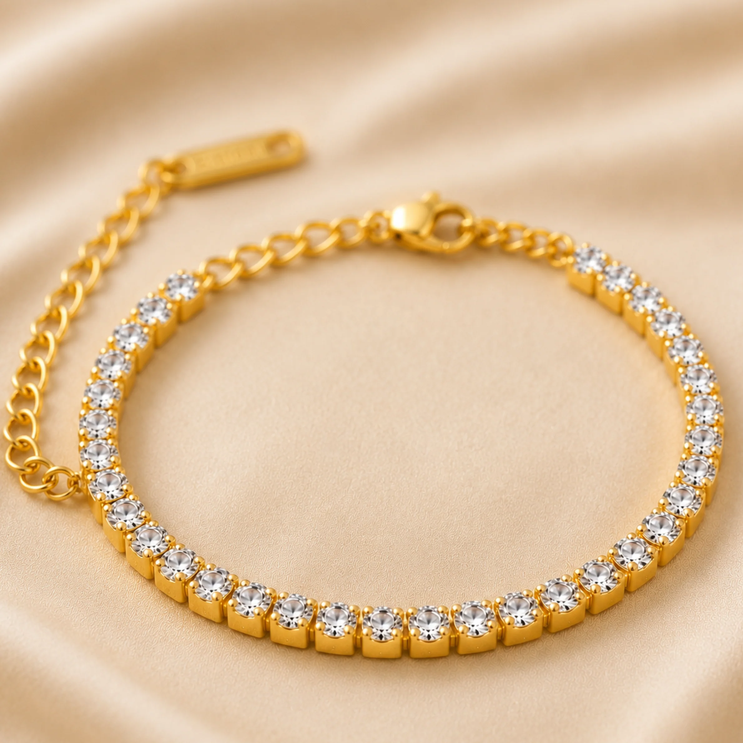 Premium Gold Chain Tennis Bracelet - Image 2