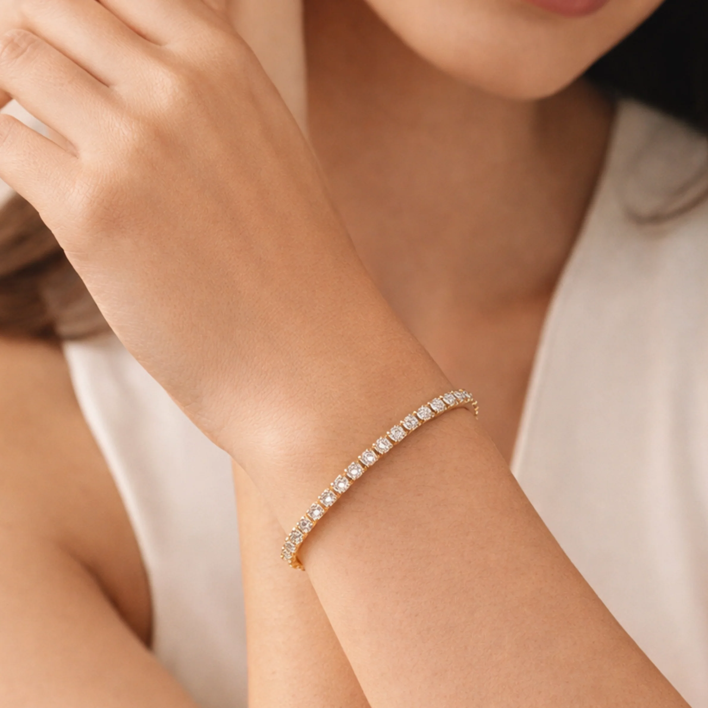 Premium Gold Chain Tennis Bracelet - Image 3