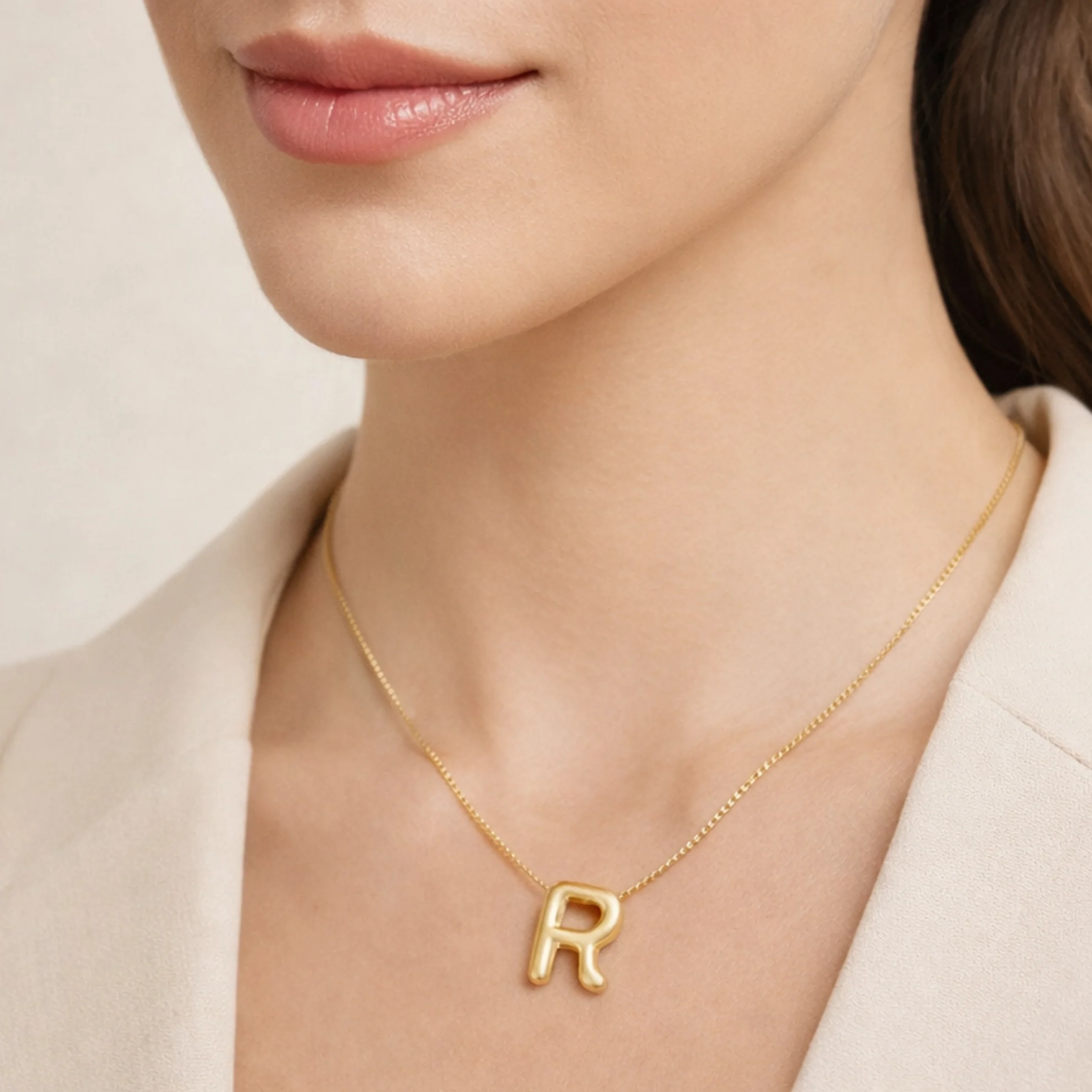 Pure R Initial Anti-Tarnish Necklace - Image 2