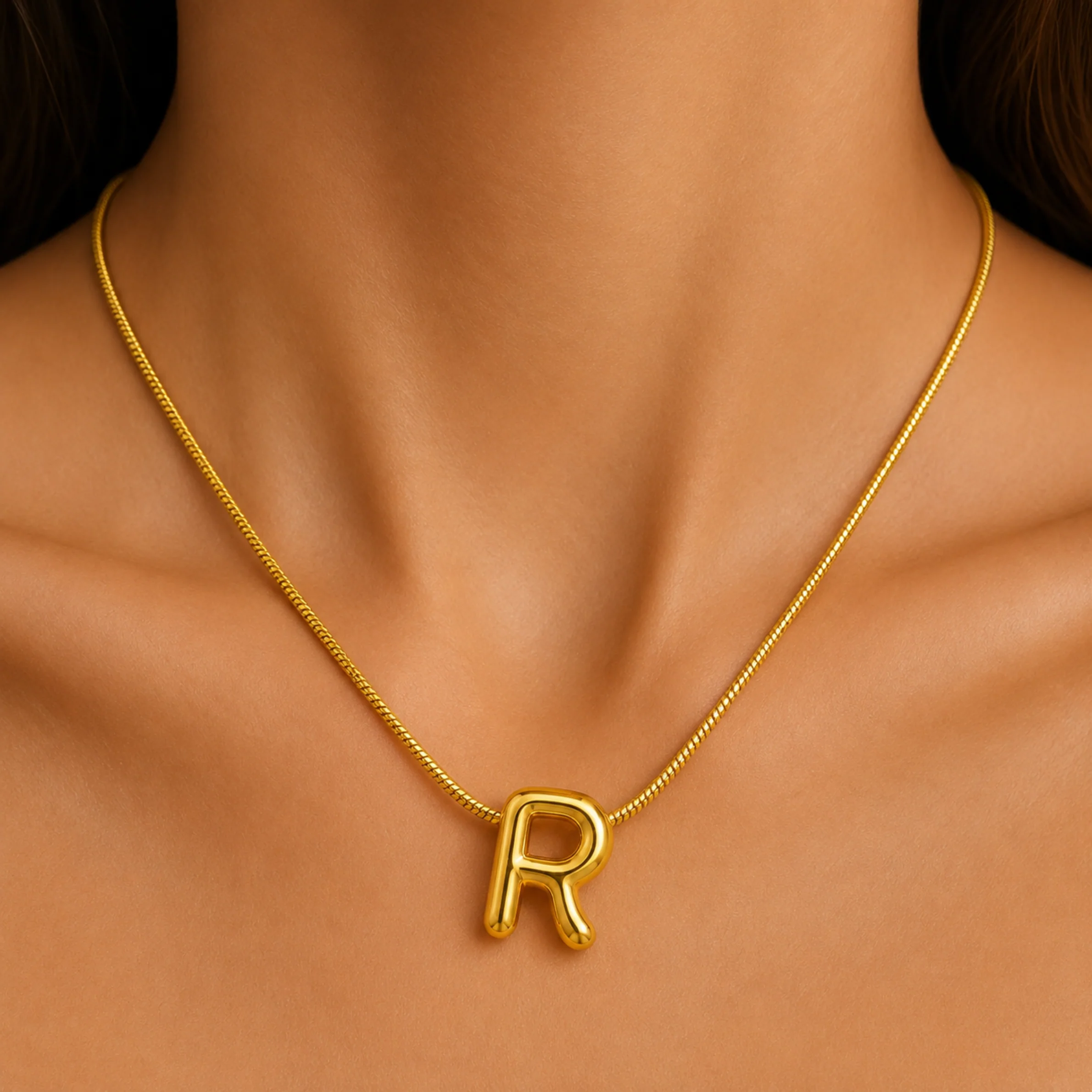 Pure R Initial Anti-Tarnish Necklace - Image 3