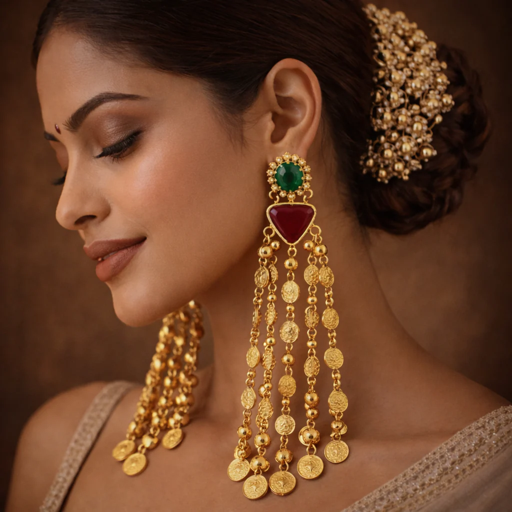Rajwanshi Wedding Kashmiri Earring - Image 2