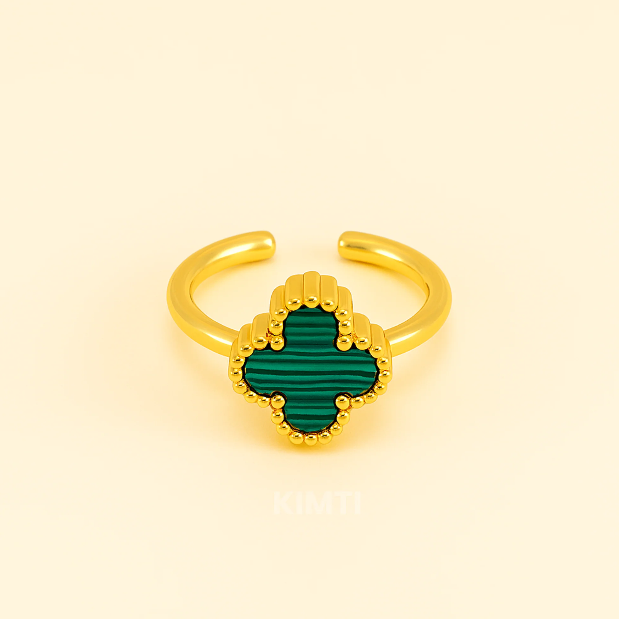 Green Clover Anti Tarnish Ring - Image 4