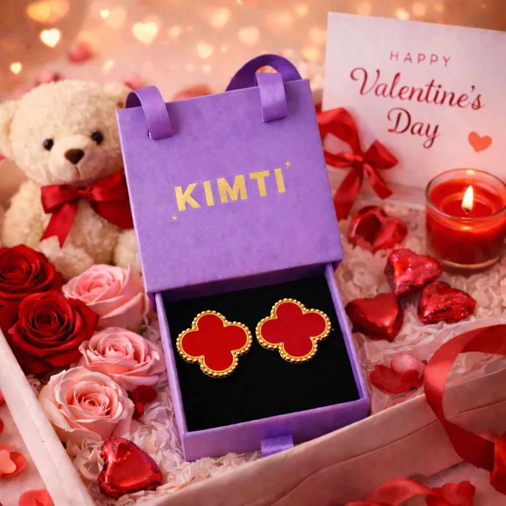 Red Clover Anti Tarnish Stud Earring Rs. 99 - Image 4