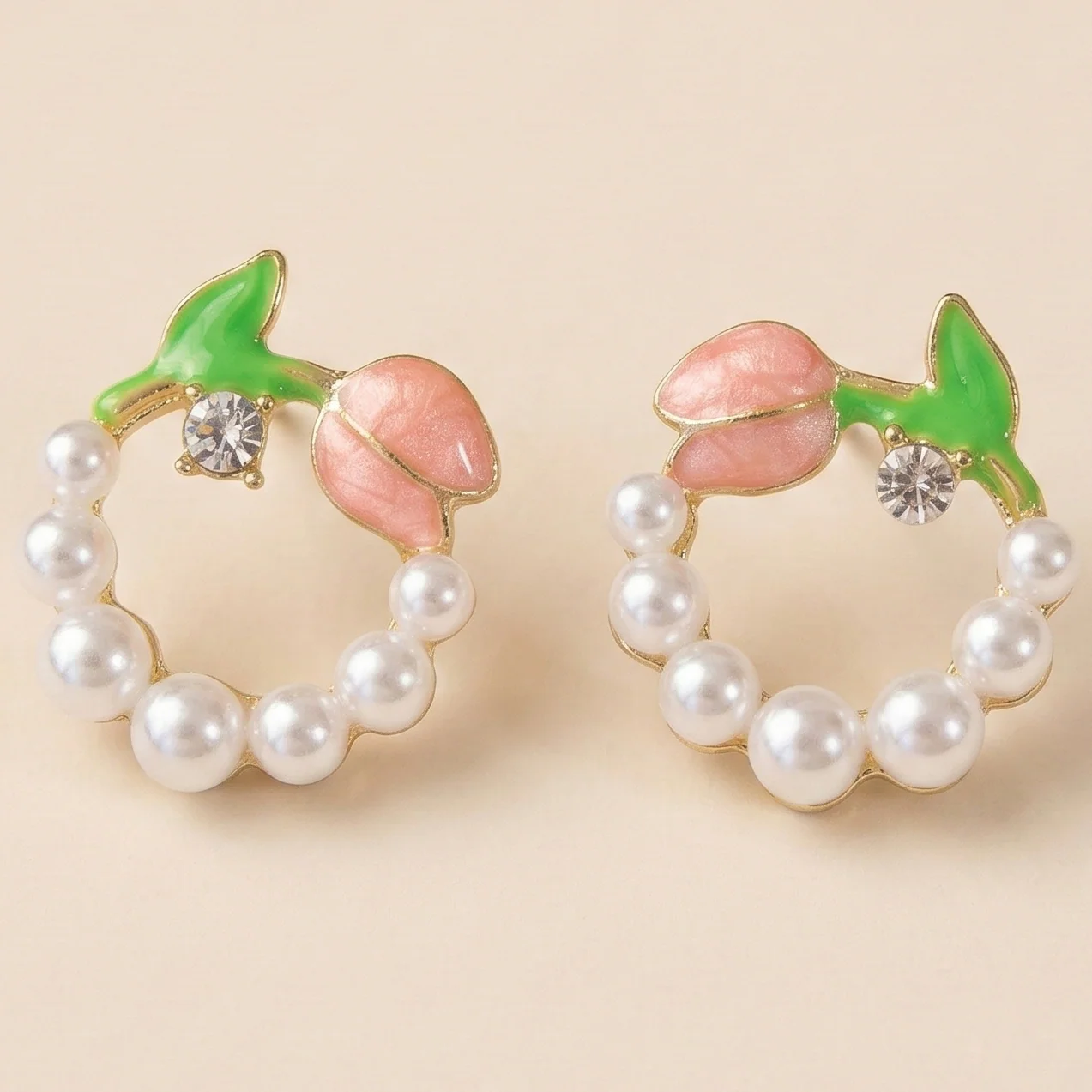 Rose Garden Pearl Earrings