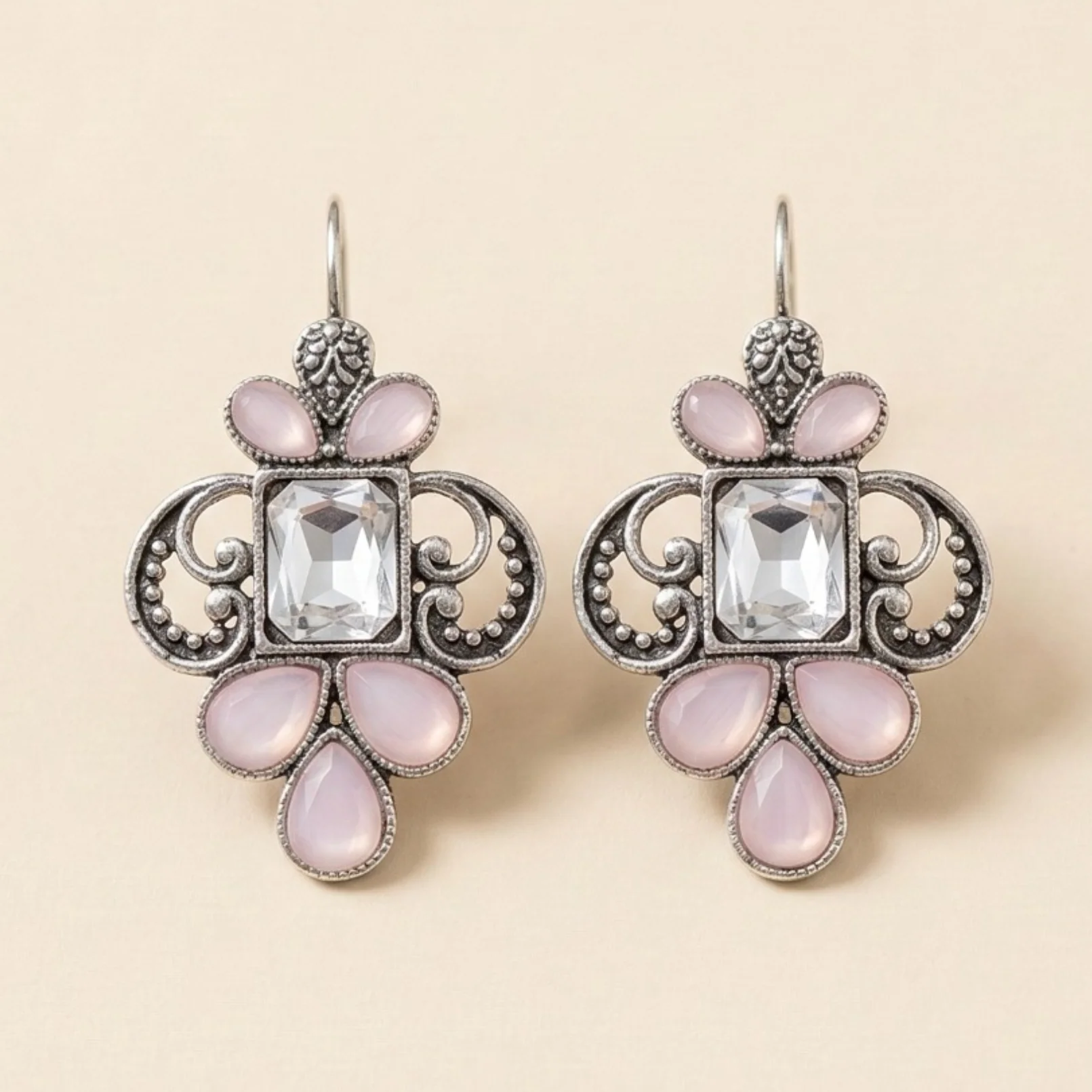 Royal Mint Pearl Oxidised Earrings - Image 3